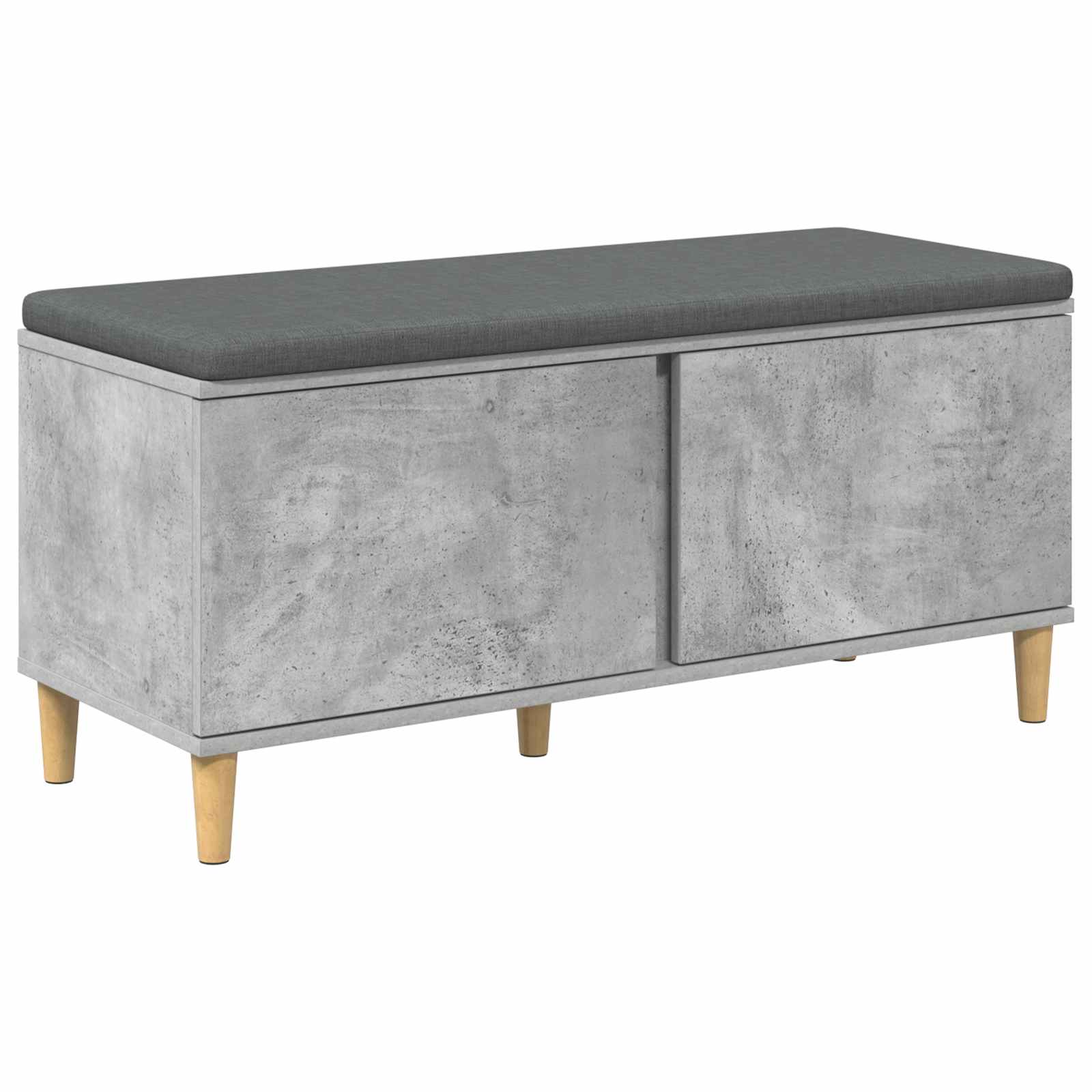 Klupa za hodnik s jastukom Betonsko Siva 100 x 38 x 46 cm