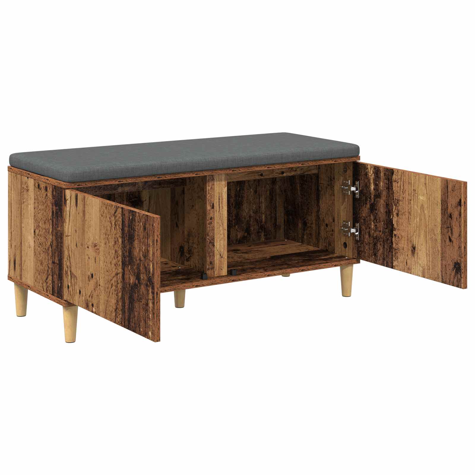 Klupa za hodnik s jastukom Staro drvo 100 x 38 x 46 cm