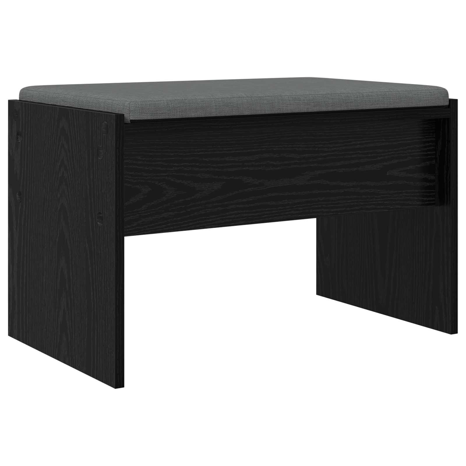 Klupa za hodnik s jastukom Crni hrast 63 x 38 x 40 cm
