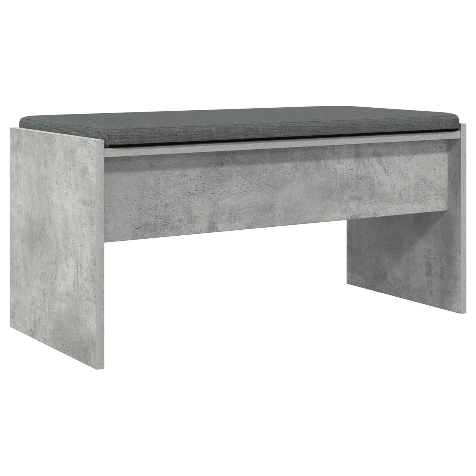 Klupa za hodnik s jastukom Betonski sivi 83 x 38 x 40 cm