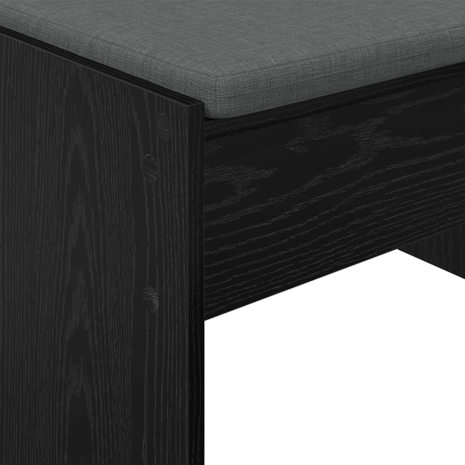 Klupa za hodnik s jastukom Crni hrast 103 x 38 x 40 cm