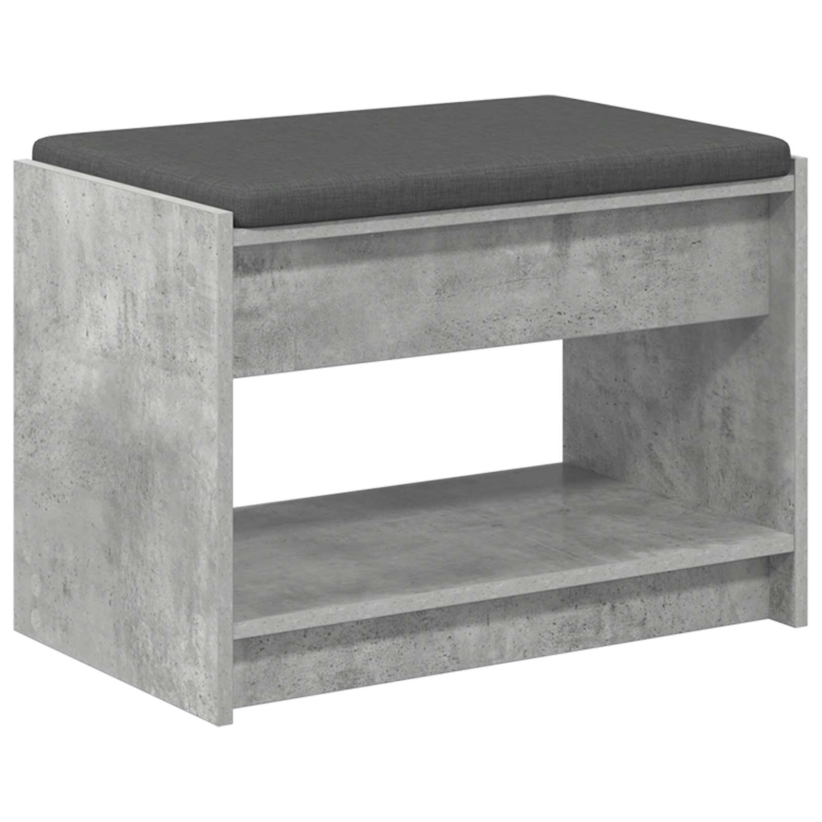 Klupa za hodnik s jastukom Betonsko Siva 63 x 38 x 45 cm