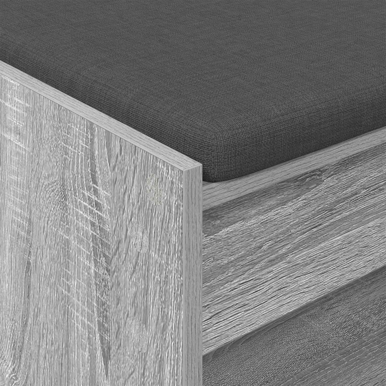 Klupa za hodnik s jastukom Sivi Sonoma 83 x 38 x 45 cm