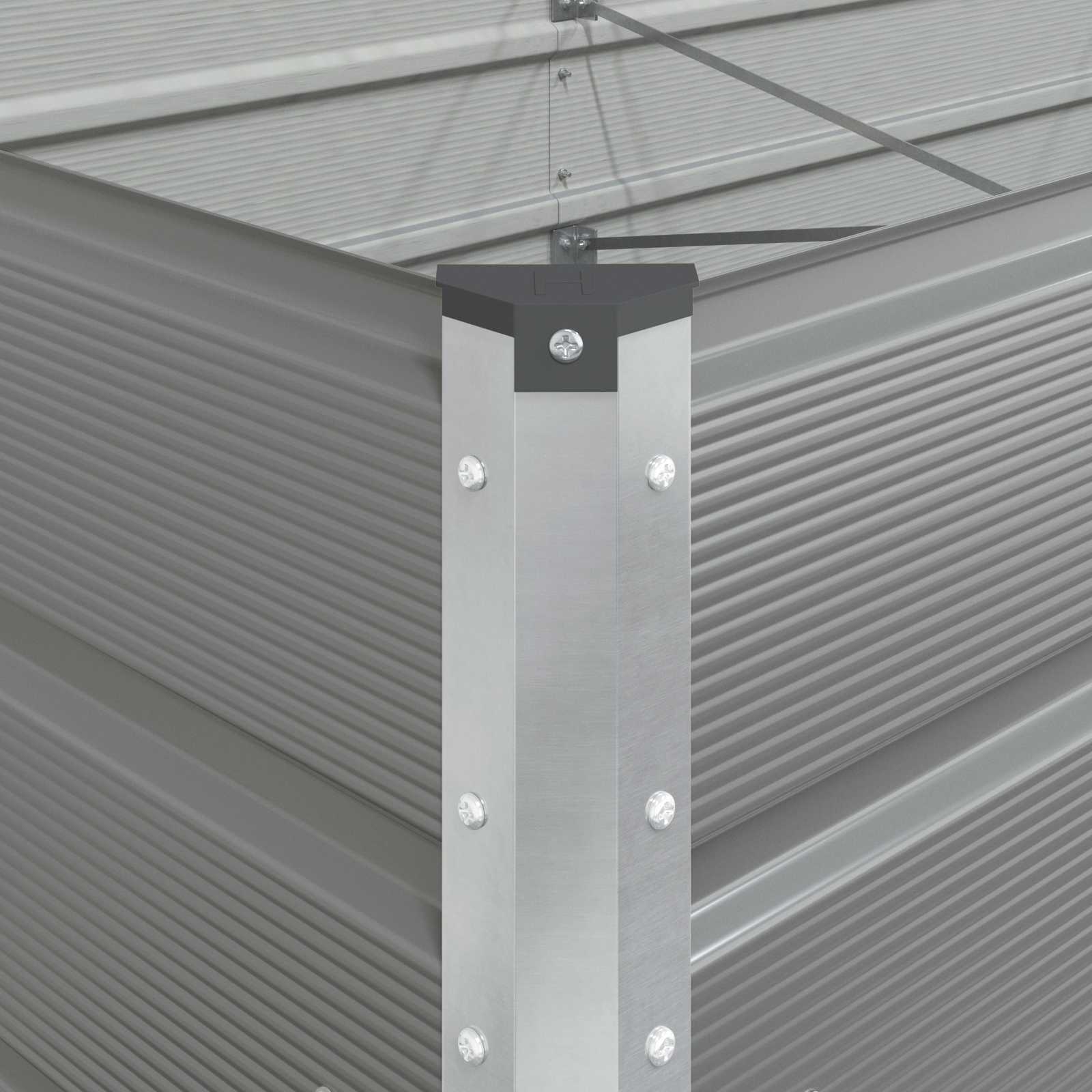 Sadilica Svijetlo siva 195 x 100 x 45 cm Cinkani čelik
