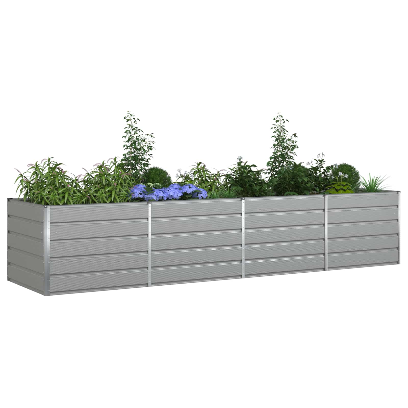 Sadilica Svijetlo siva 385 x 100 x 75 cm Cinkani čelik