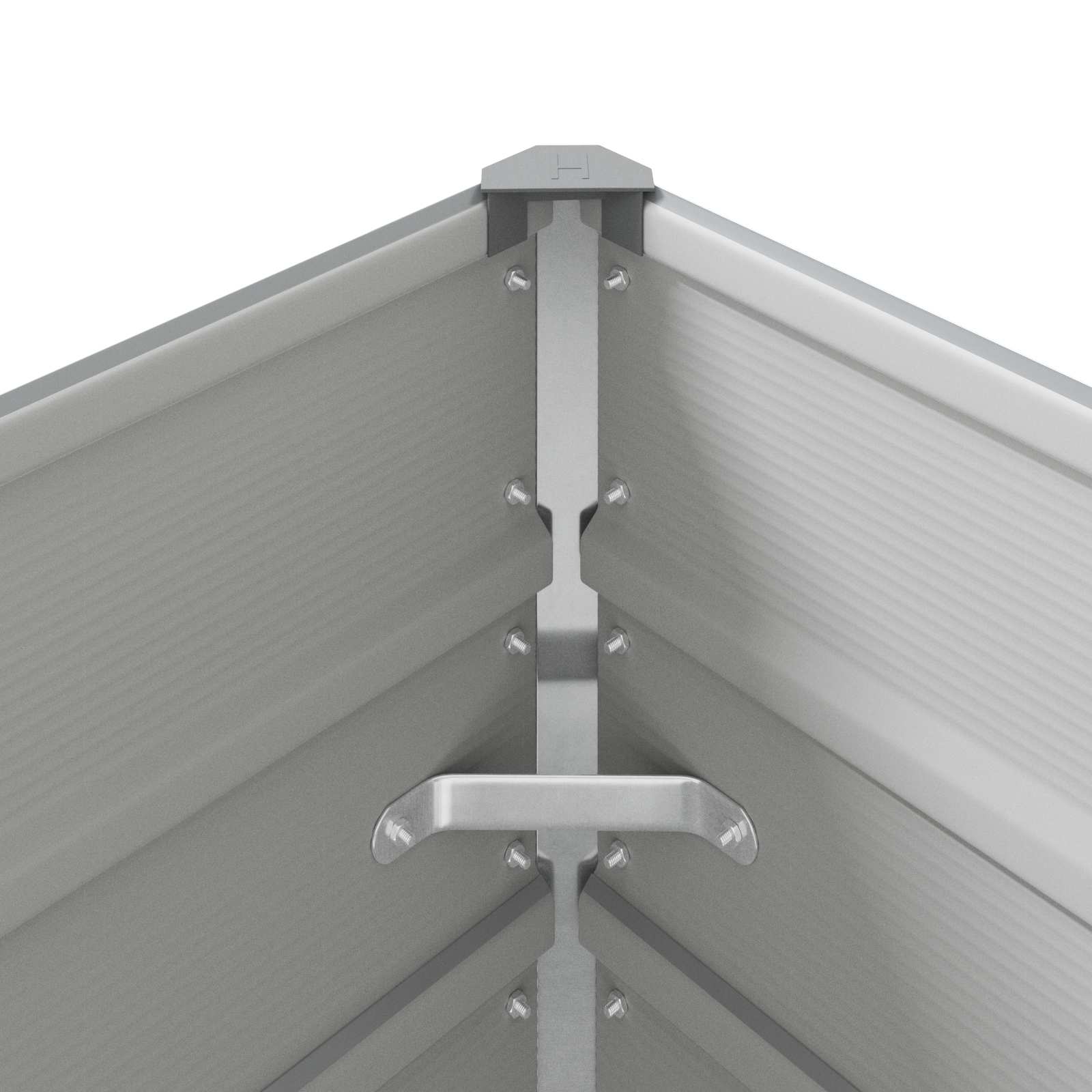 Sadilica Svijetlo siva 580 x 100 x 45 cm Cinkani čelik