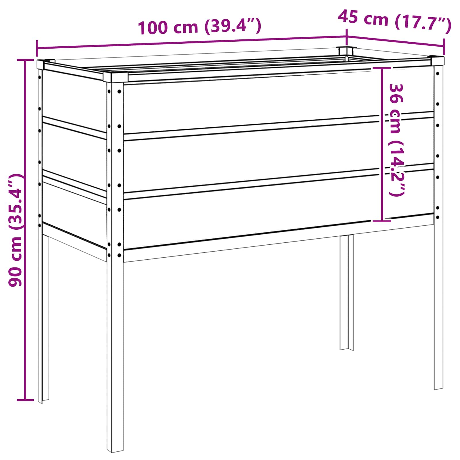 Sadilica Svijetlo siva 100 x 45 x 90 cm Cinkani čelik