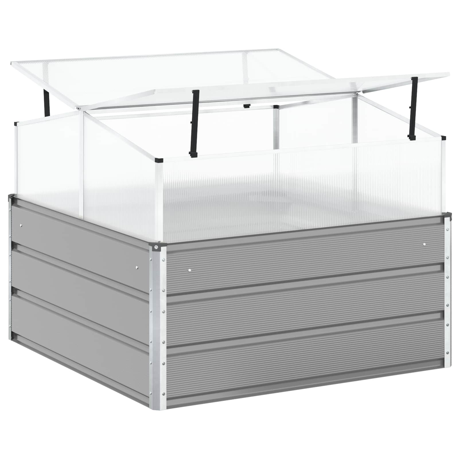 Sadilica Svijetlo siva 100 x 100 x 77 cm Cinkani čelik