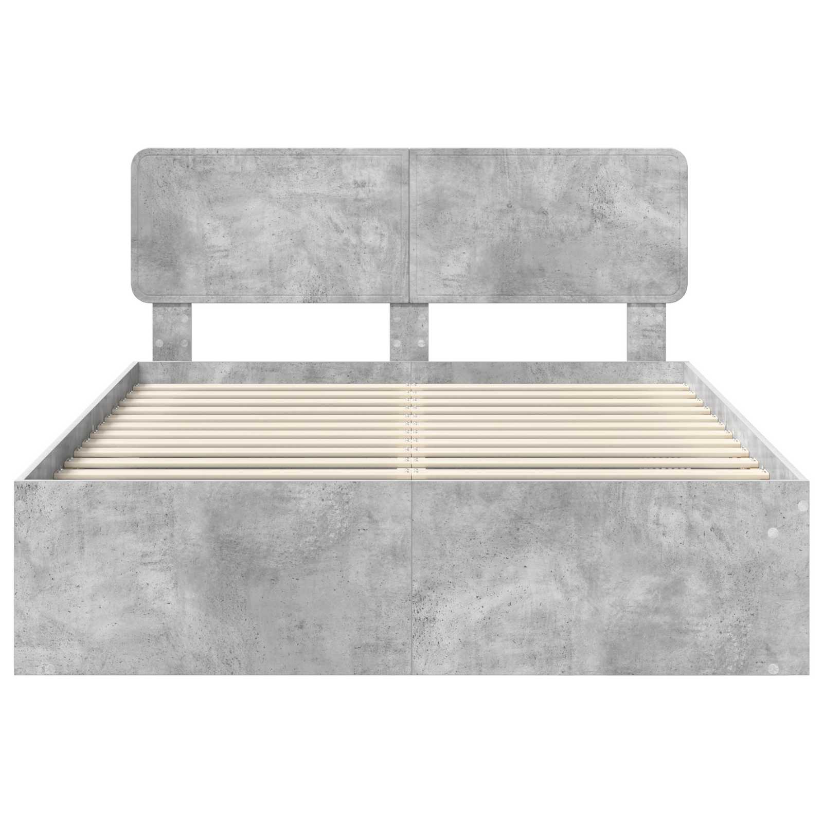 Krevetna konstrukcija s uzglavljem Betonska siva 150 x 200 cm