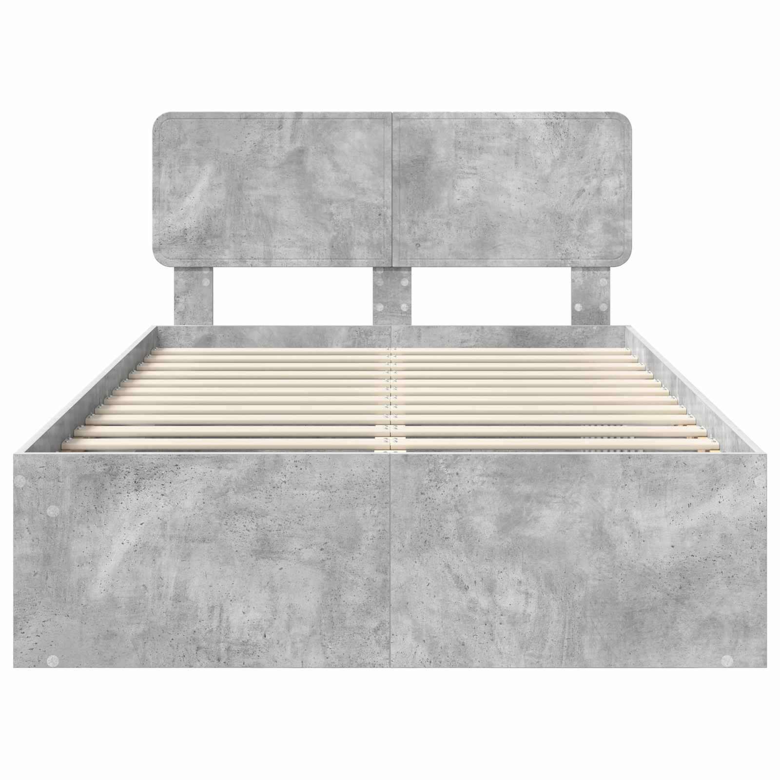Krevetna konstrukcija Beton 120 x 190 cm Čvrsto borovo drvo