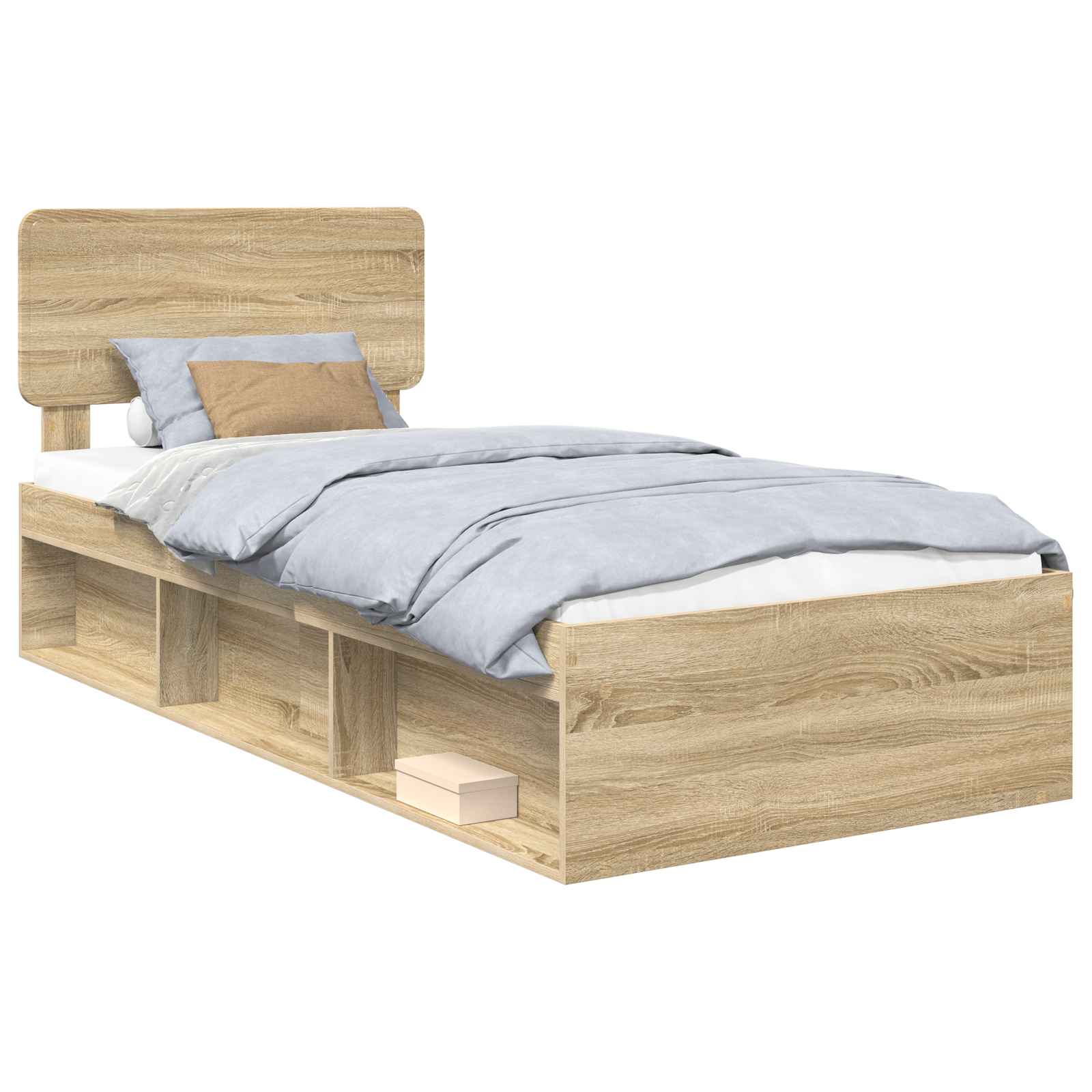 Krevetna konstrukcija s uzglavljem Sonoma hrast 90 x 200 cm