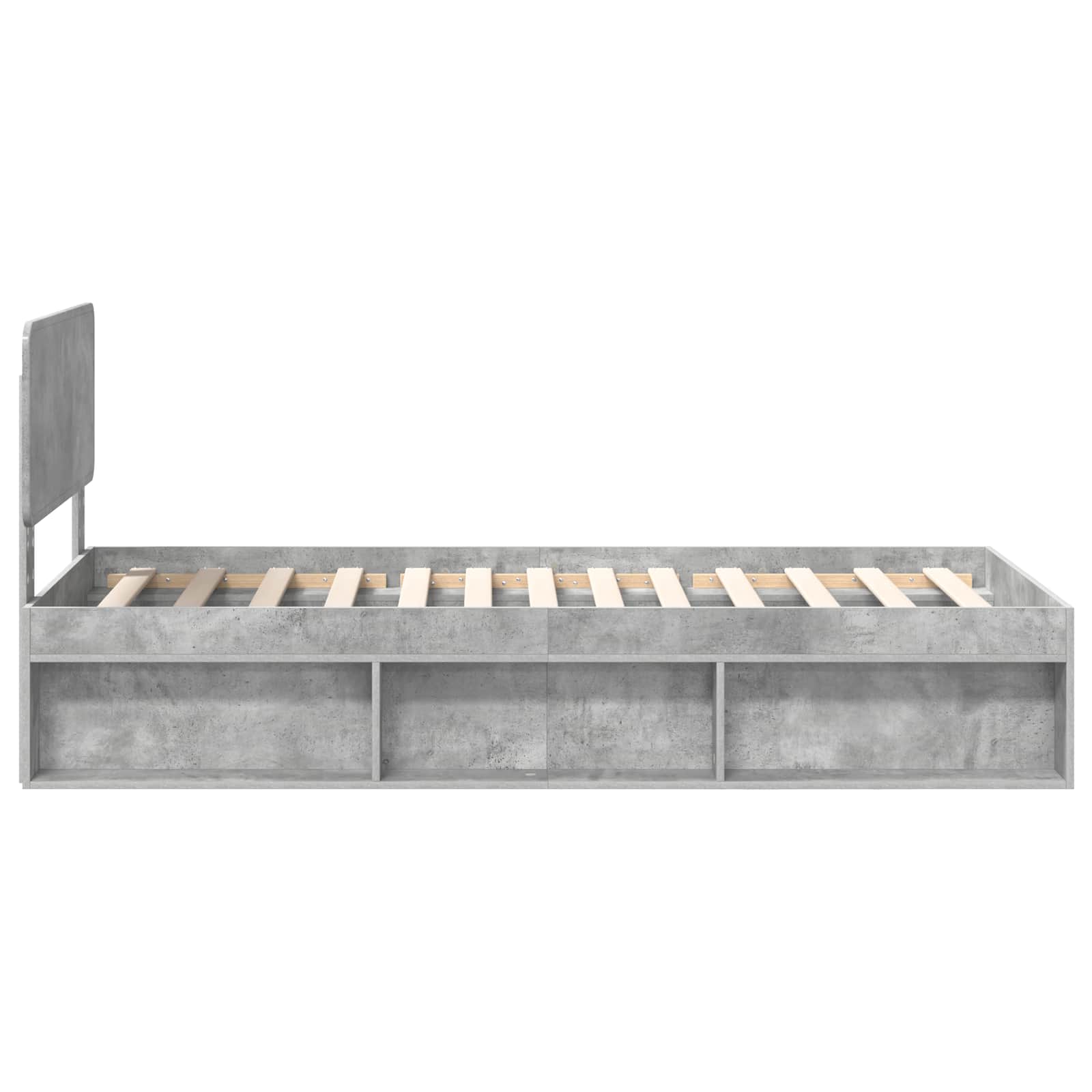 Krevetna konstrukcija Beton 90 x 200 cm Čvrsto borovo drvo