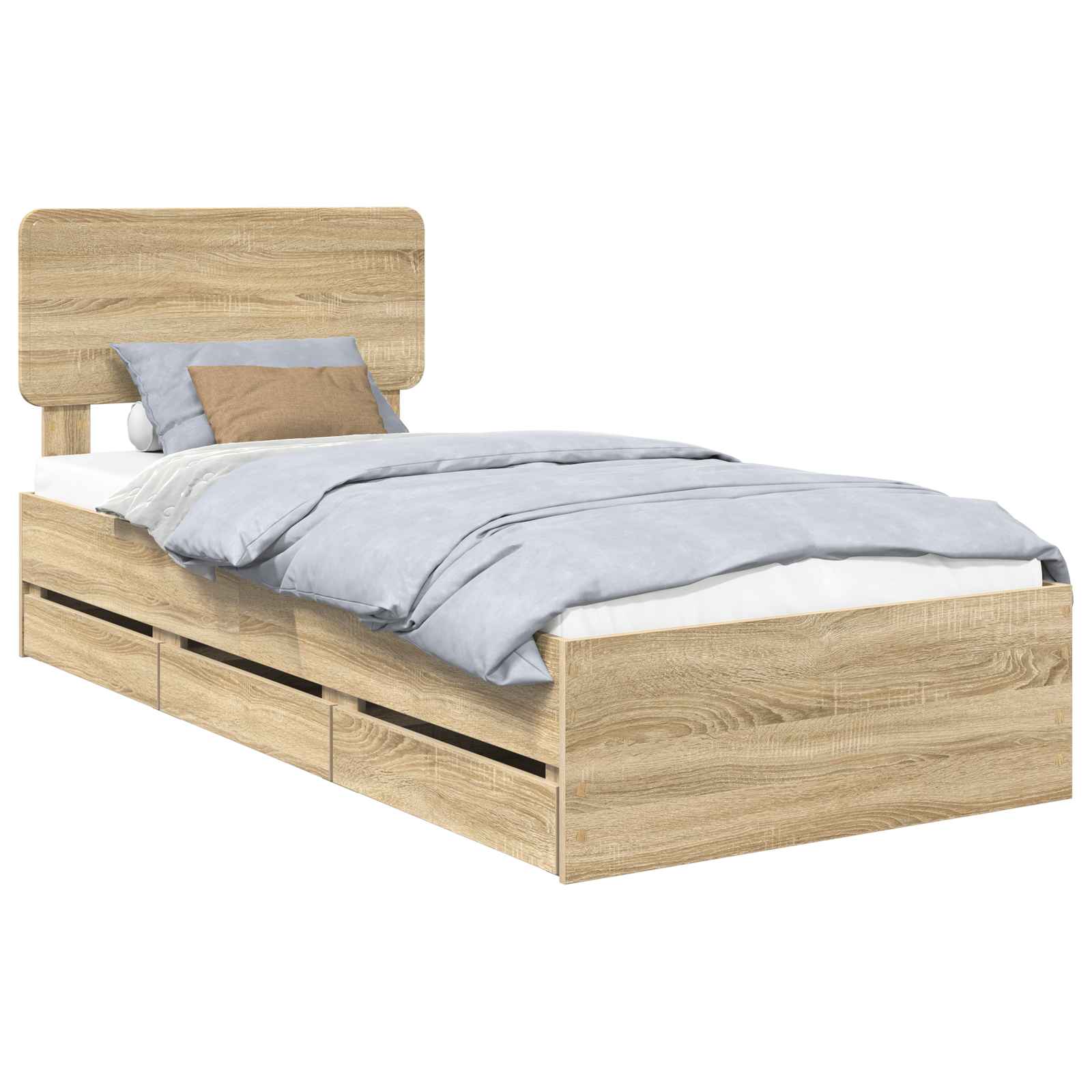 Krevetna konstrukcija s ladicama Sonoma hrast 90 x 200 cm