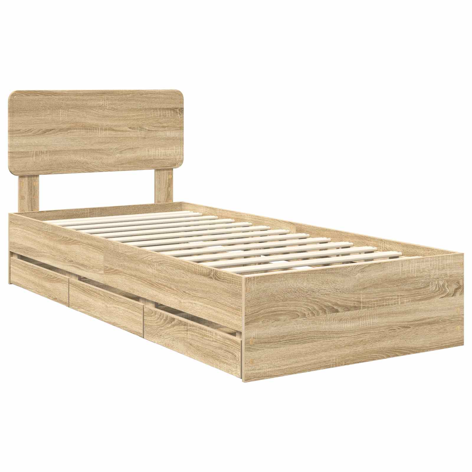 Krevetna konstrukcija s ladicama Sonoma hrast 90 x 200 cm