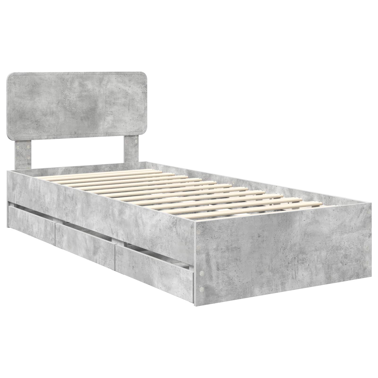 Krevetna konstrukcija s ladicama Betonsko Siva 90 x 200 cm
