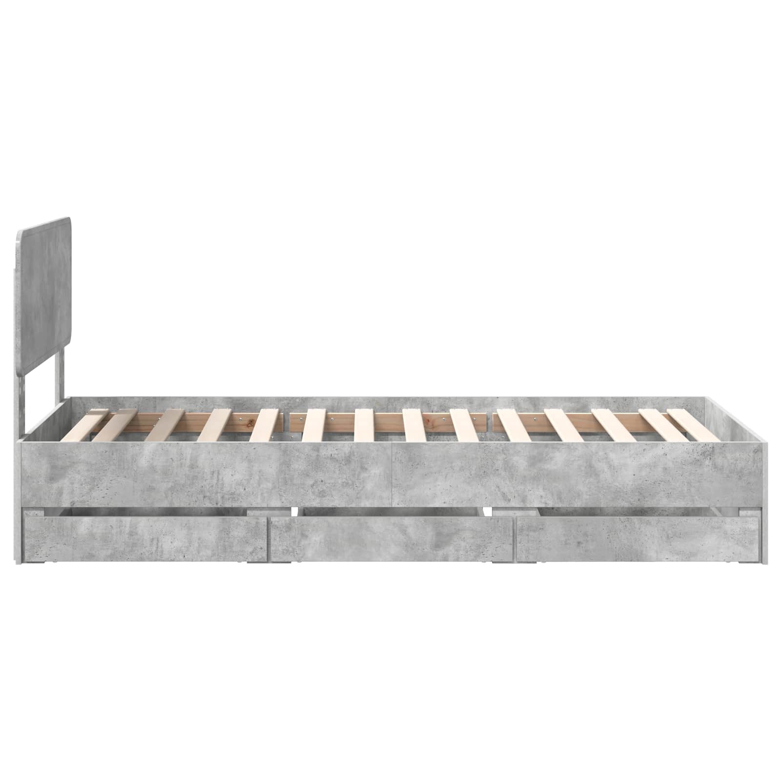 Krevetna konstrukcija s ladicama Betonsko Siva 90 x 200 cm