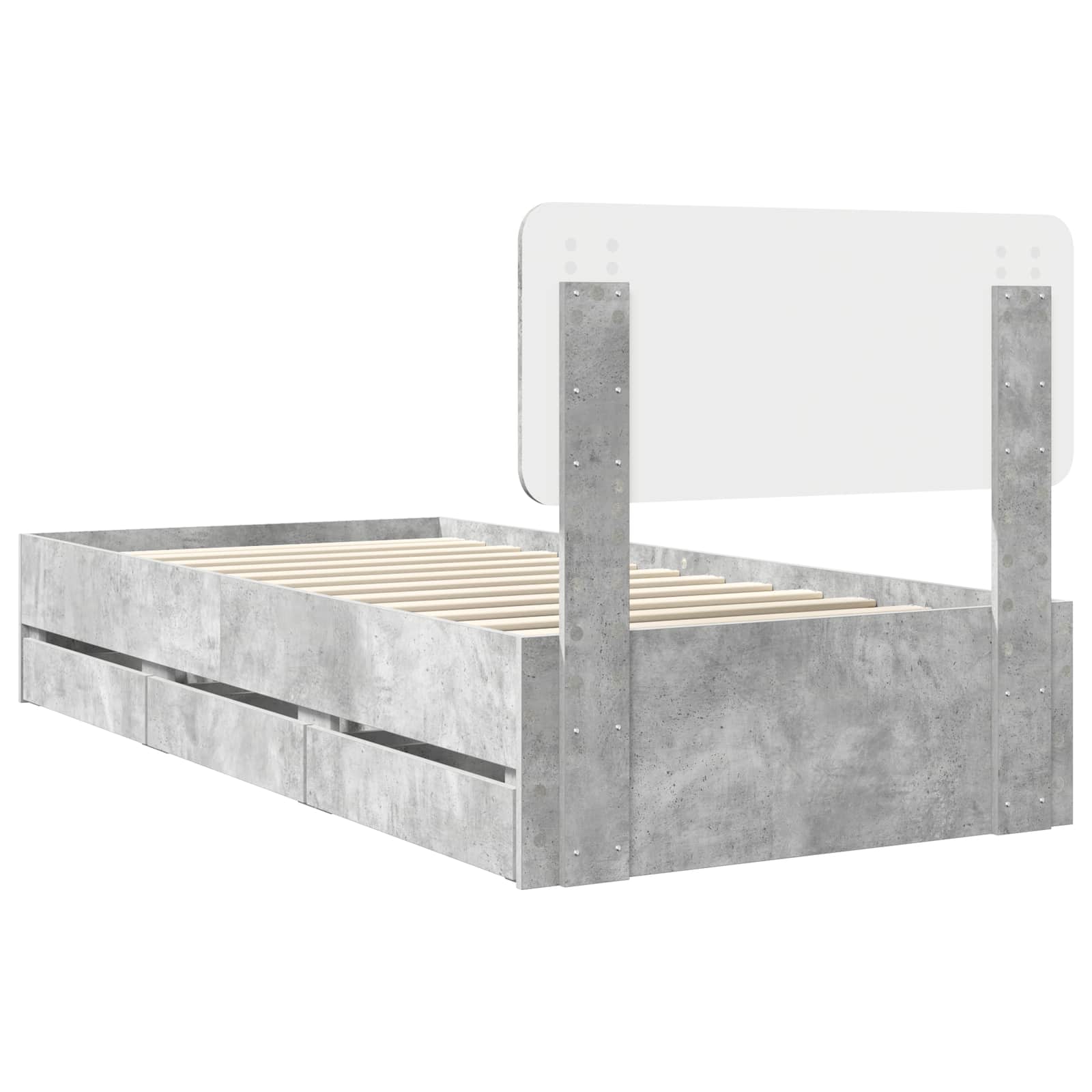 Krevetna konstrukcija s ladicama Betonsko Siva 75 x 190 cm
