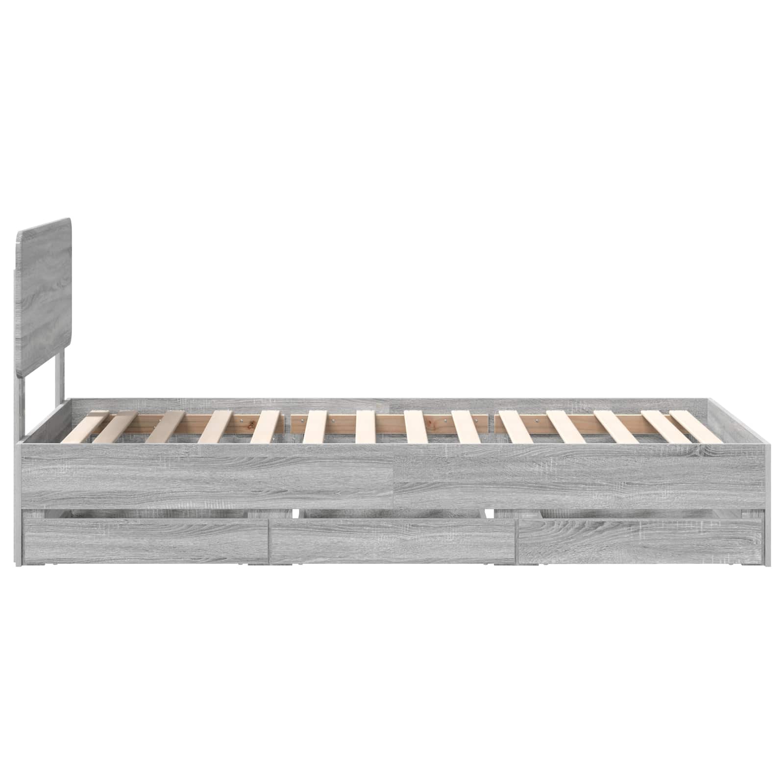 Krevetna konstrukcija s ladicama Sivi Sonoma 75 x 190 cm