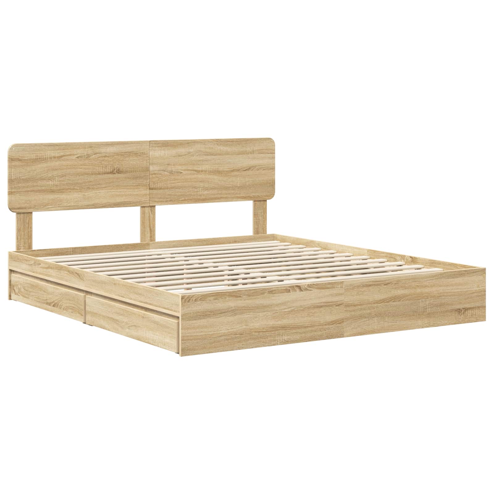 Krevet s od storage Sonoma hrast 180 x 200 cm Konstruirano drvo