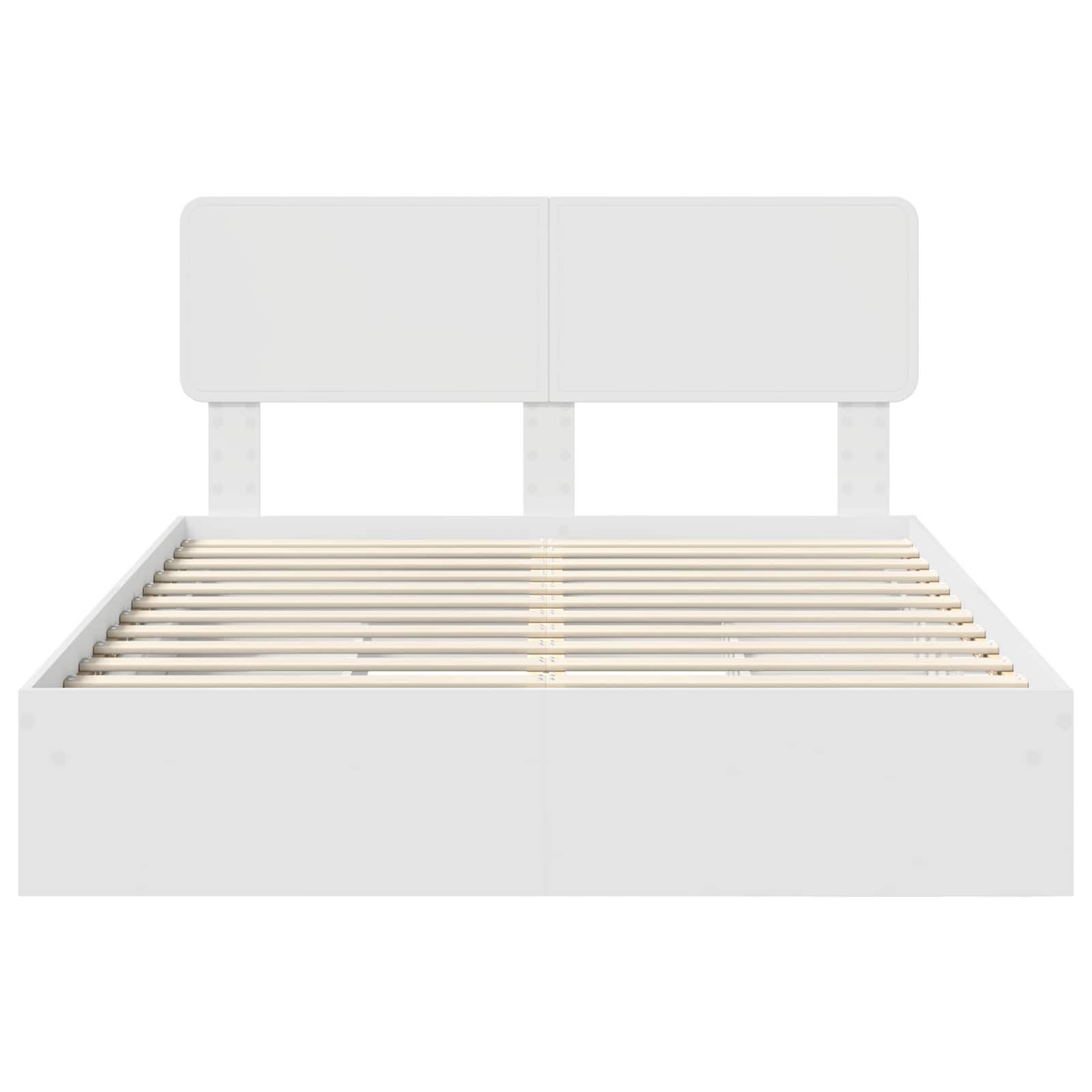 Krevet s od storage Bijelo 160 x 200 cm Konstruirano drvo