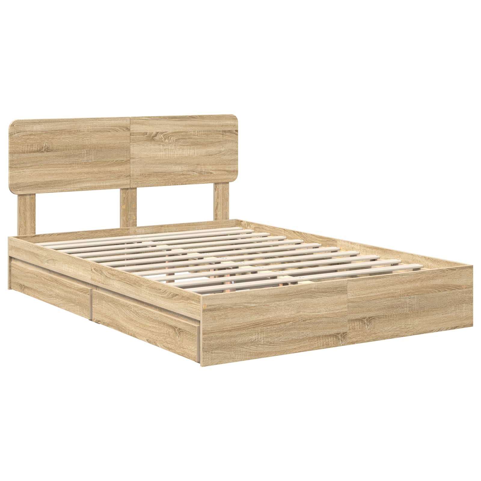 Krevet s od storage Sonoma hrast 160 x 200 cm Konstruirano drvo