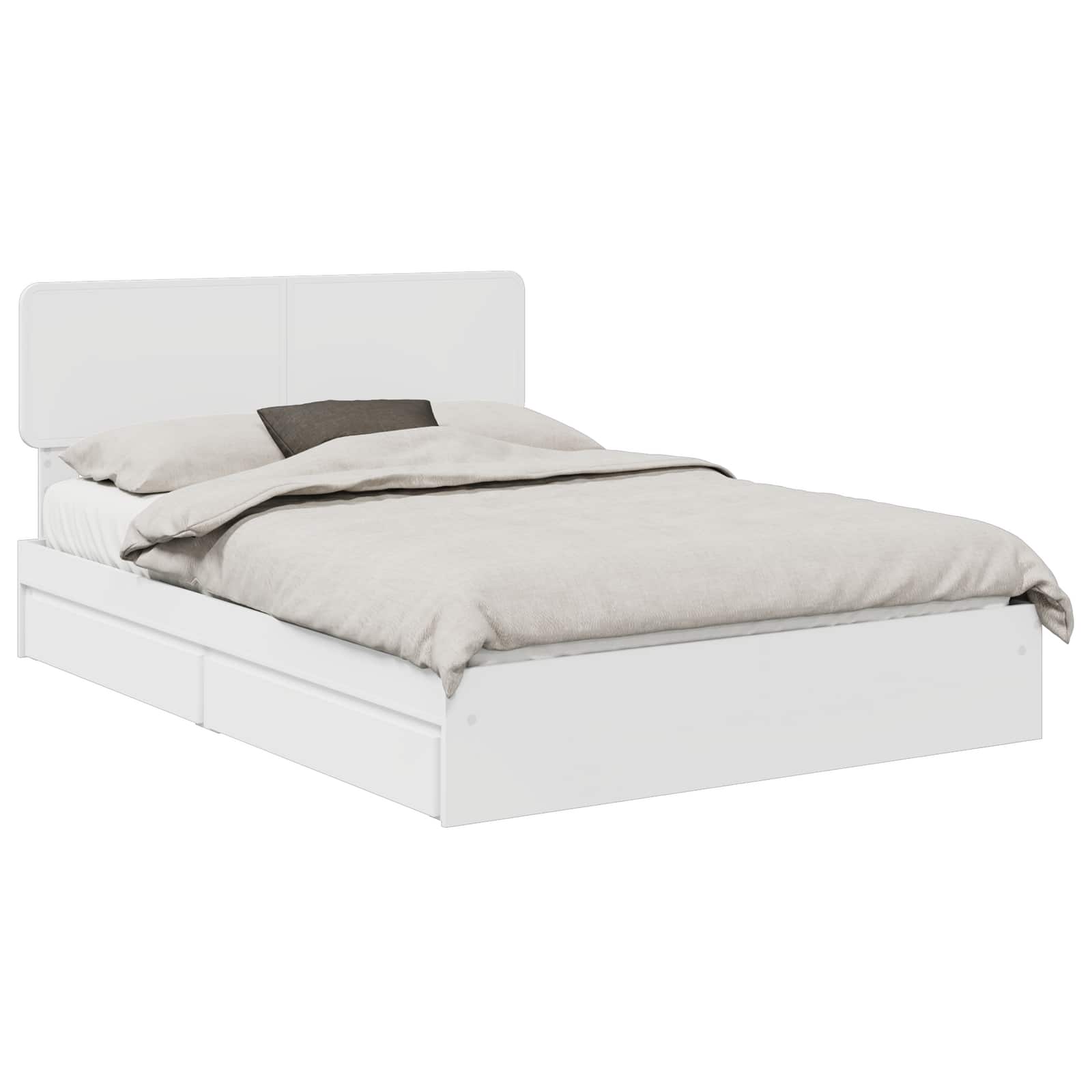 Krevet s od storage Bijelo 140 x 200 cm Konstruirano drvo