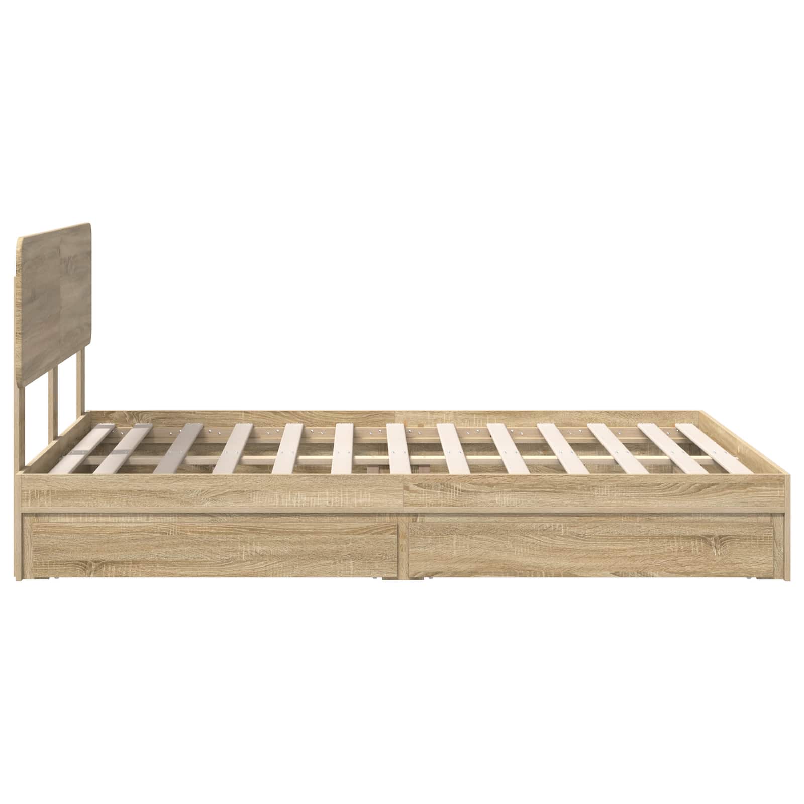 Krevet s od storage Sonoma hrast 140 x 200 cm Konstruirano drvo