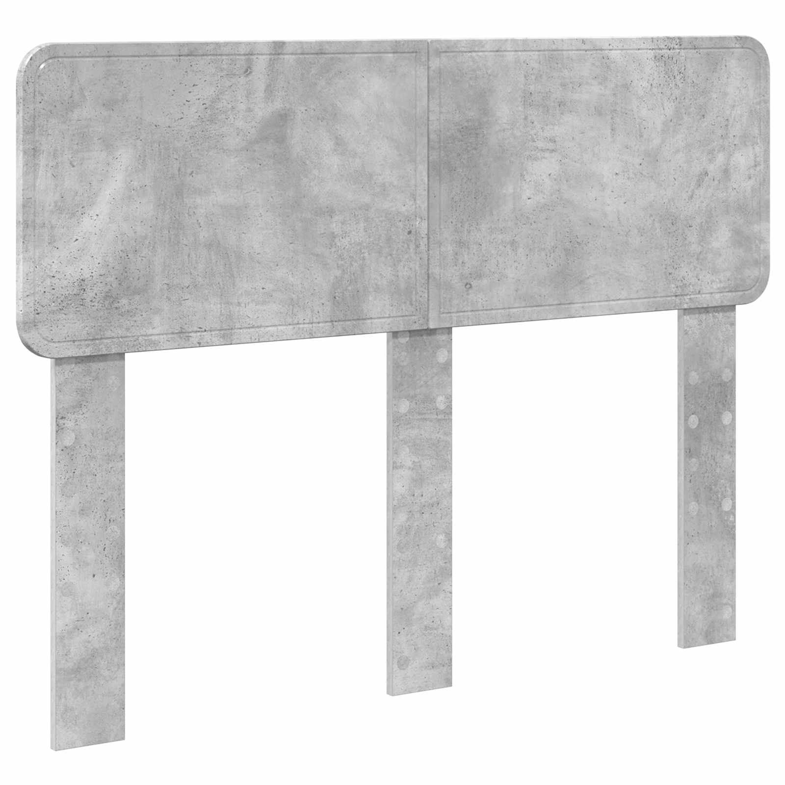 Krevet s od storage s uzglavljem Betonski sivi 135 x 190 cm