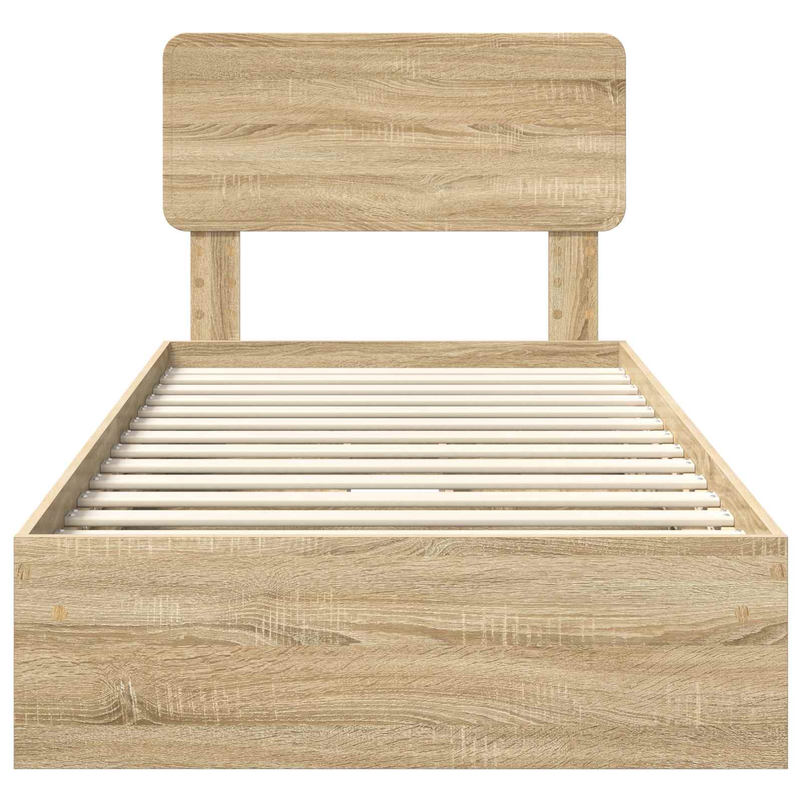 Krevet s od storage Sonoma hrast 100 x 200 cm Konstruirano drvo