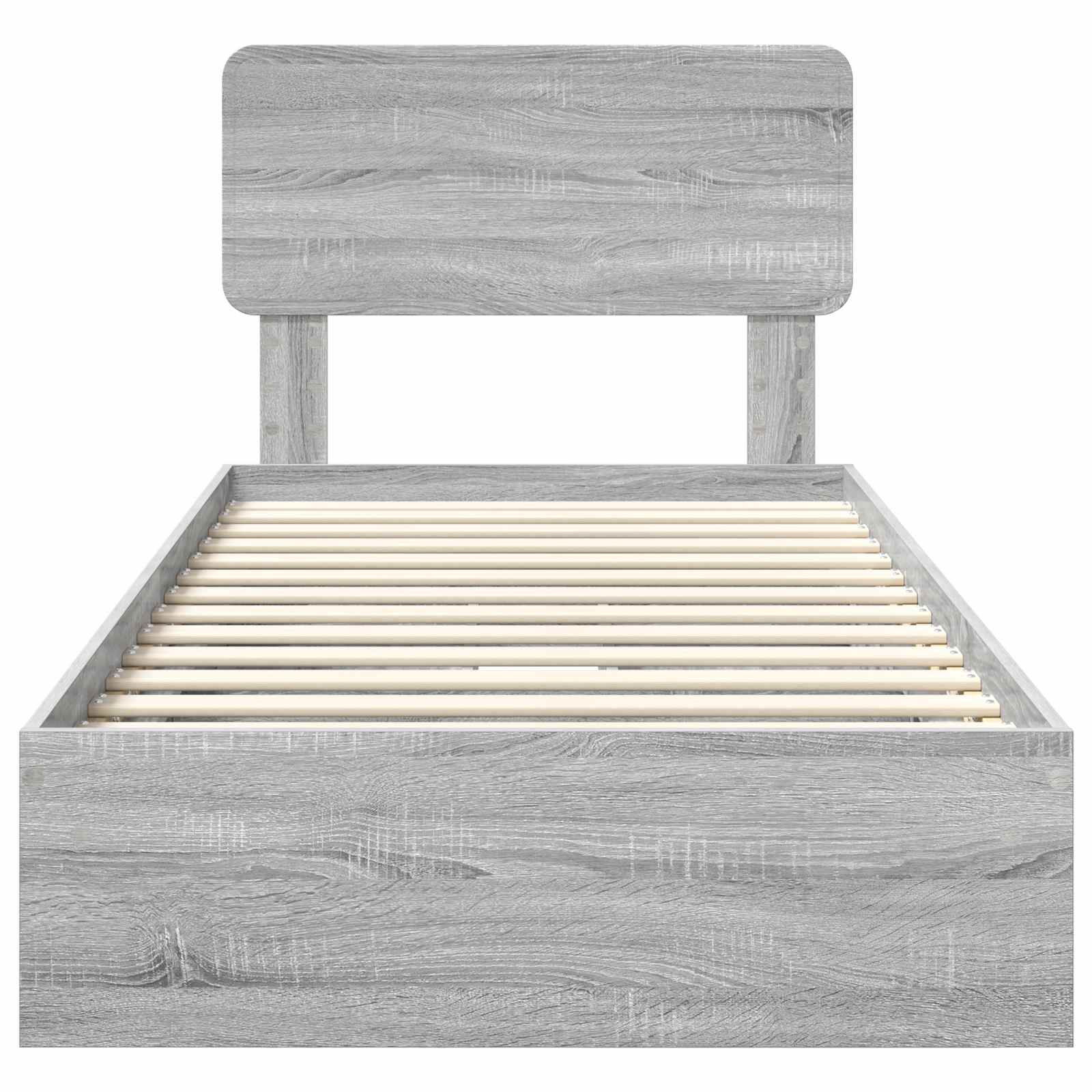 Krevet s od storage Siva Sonoma 100 x 200 cm Konstruirano drvo