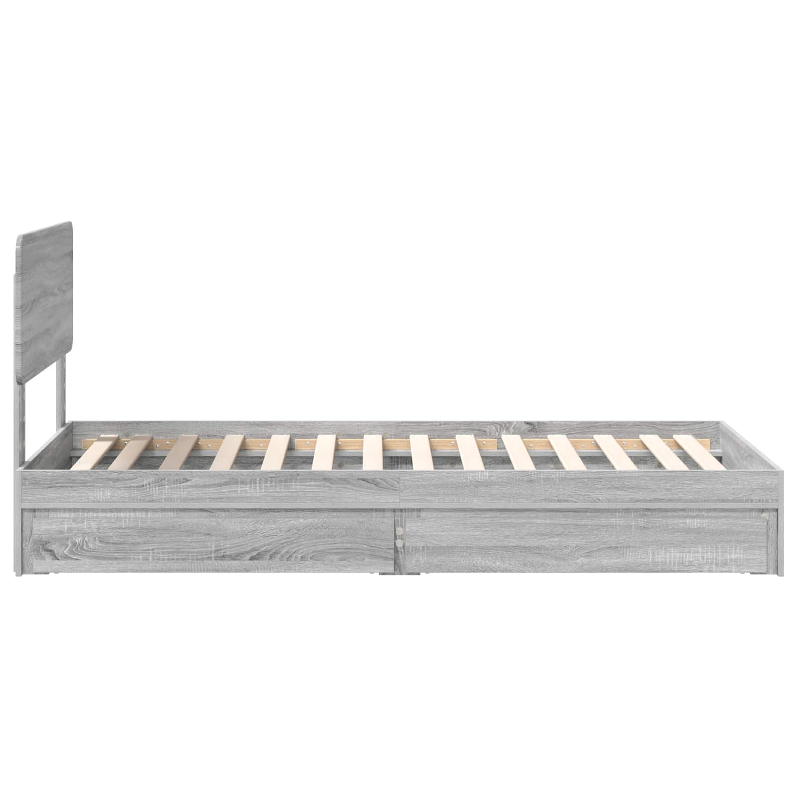 Krevet s od storage Siva Sonoma 90 x 200 cm Konstruirano drvo