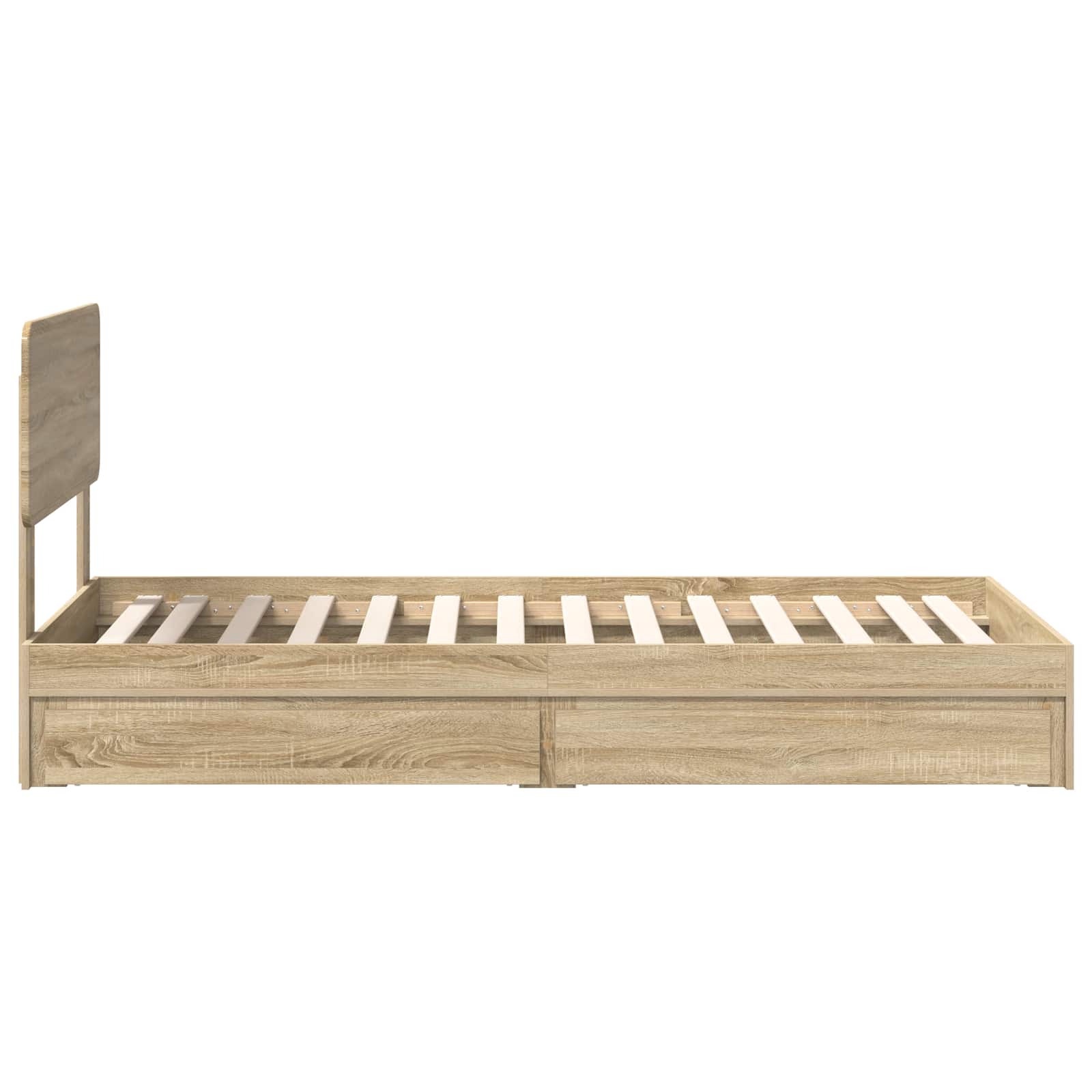 Krevet s od storage Sonoma hrast 90 x 190 cm Konstruirano drvo