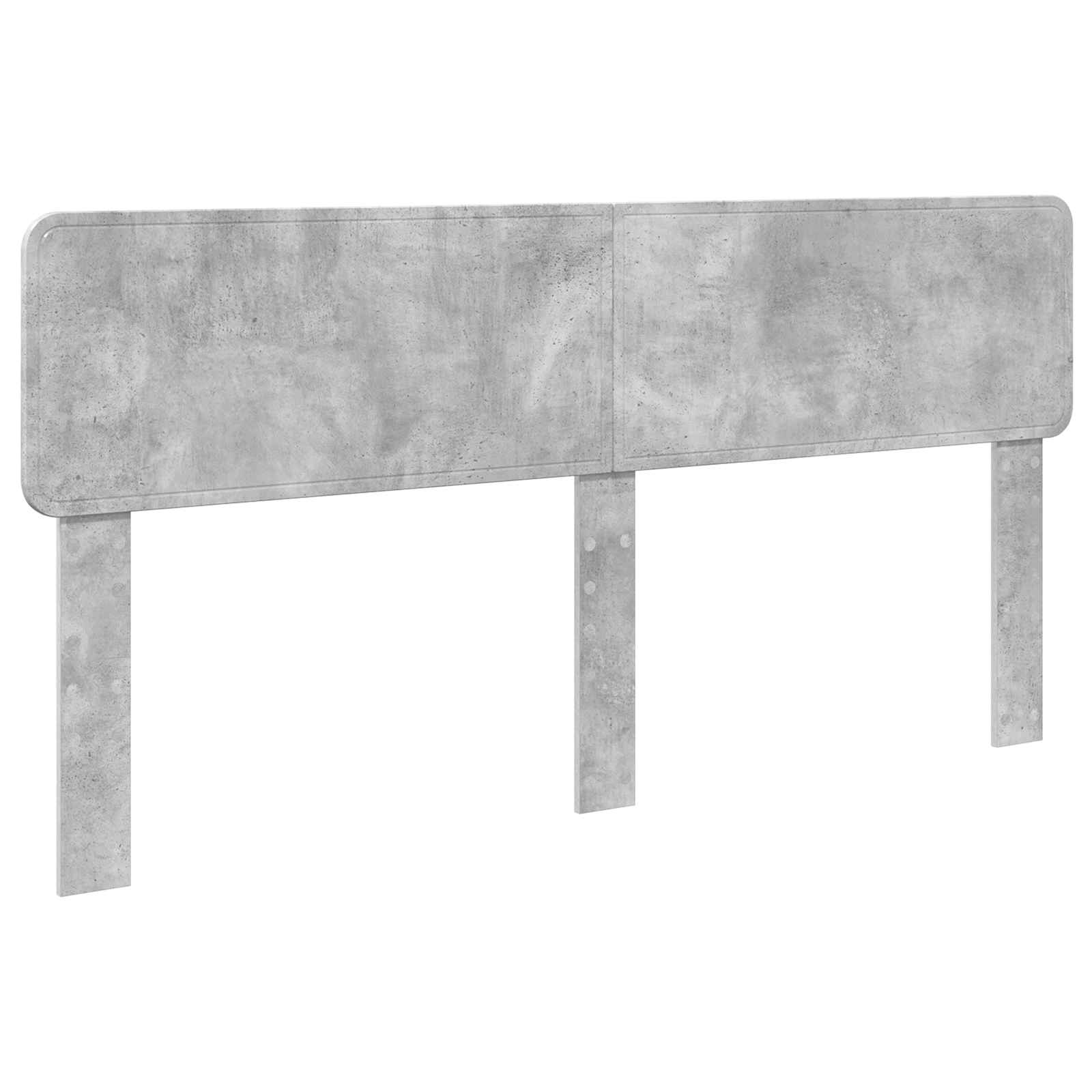 Krevetna konstrukcija s uzglavljem Betonski sivi 200 x 200 cm