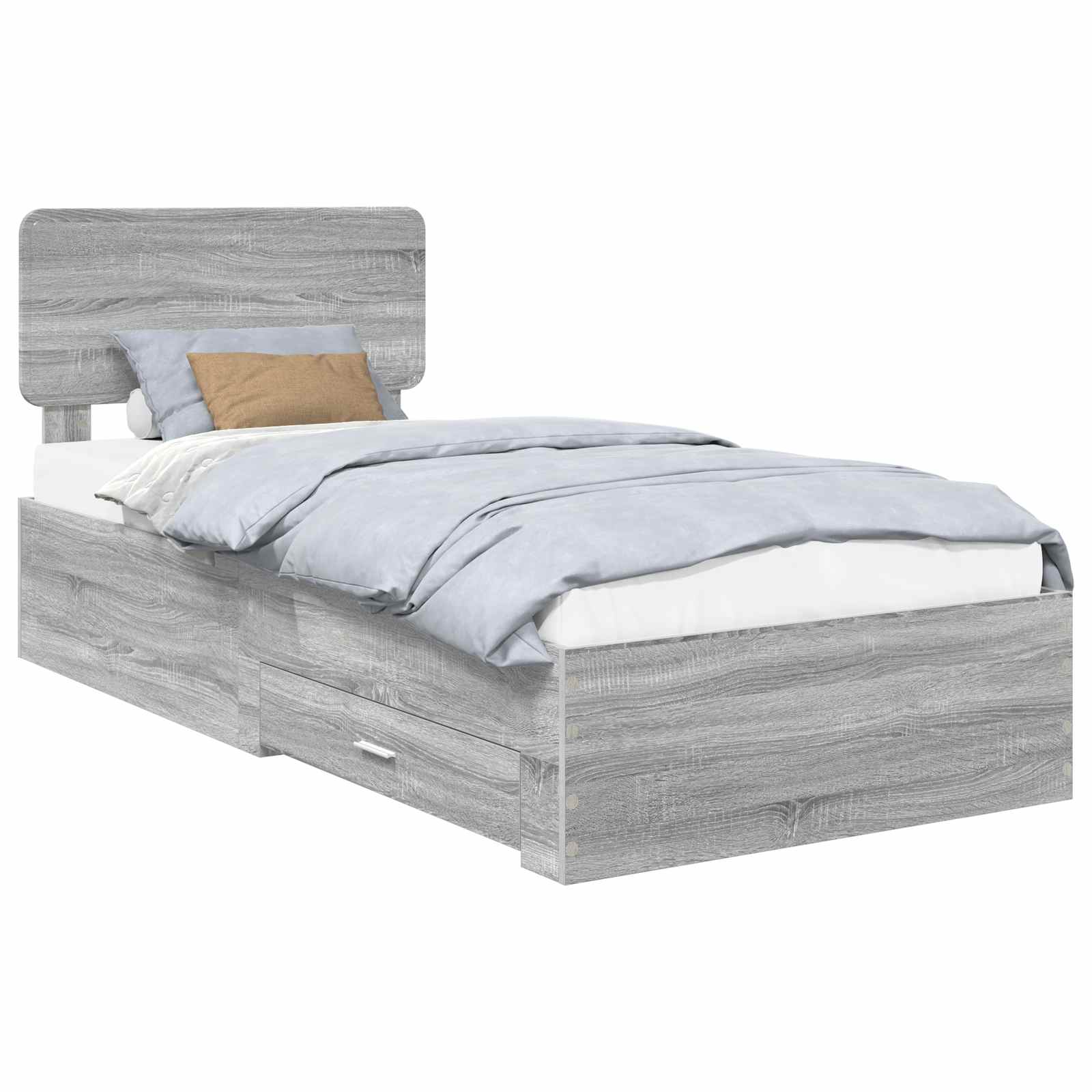 Krevetna konstrukcija Siva Sonoma 90 x 200 cm Konstruirano drvo