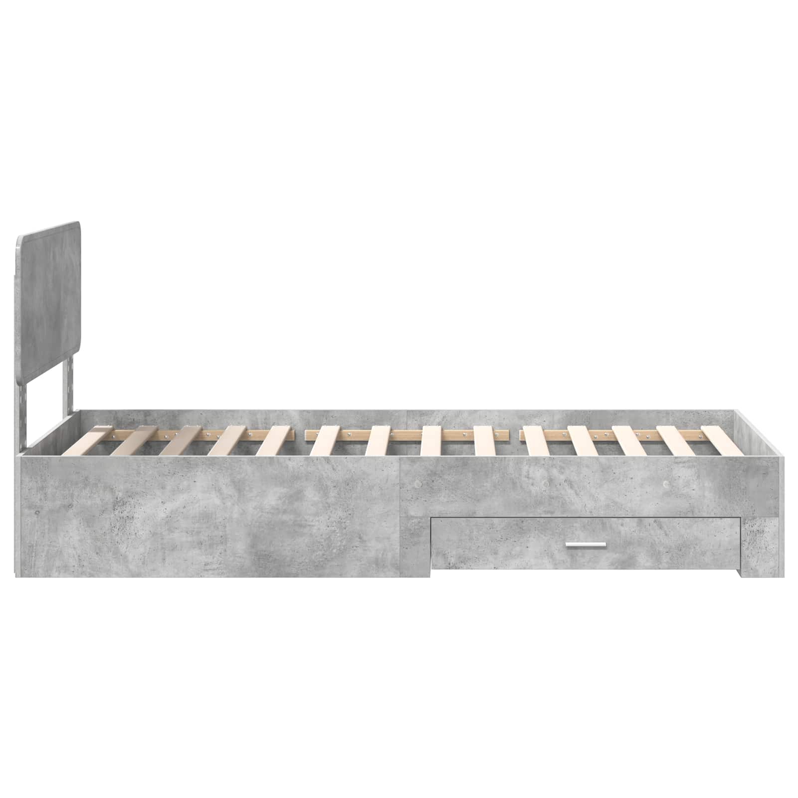 Krevetna konstrukcija s uzglavljem Betonski sivi 90 x 190 cm