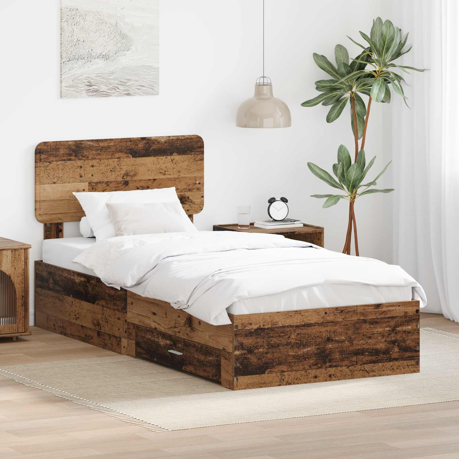 Krevetna konstrukcija Staro drvo 90 x 190 cm Konstruirano drvo