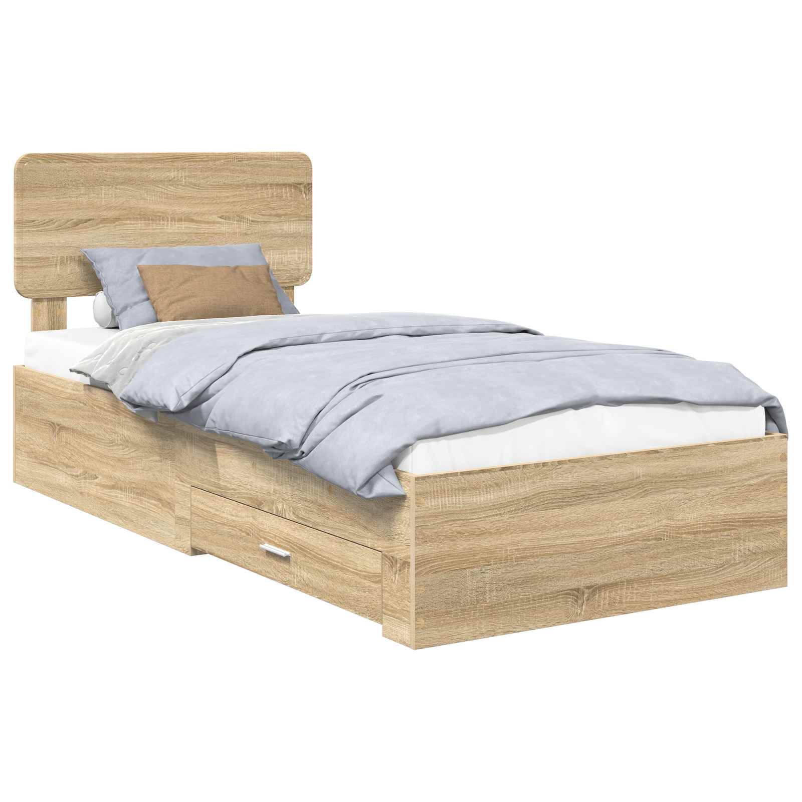 Krevetna konstrukcija s uzglavljem Sonoma hrast 75 x 190 cm
