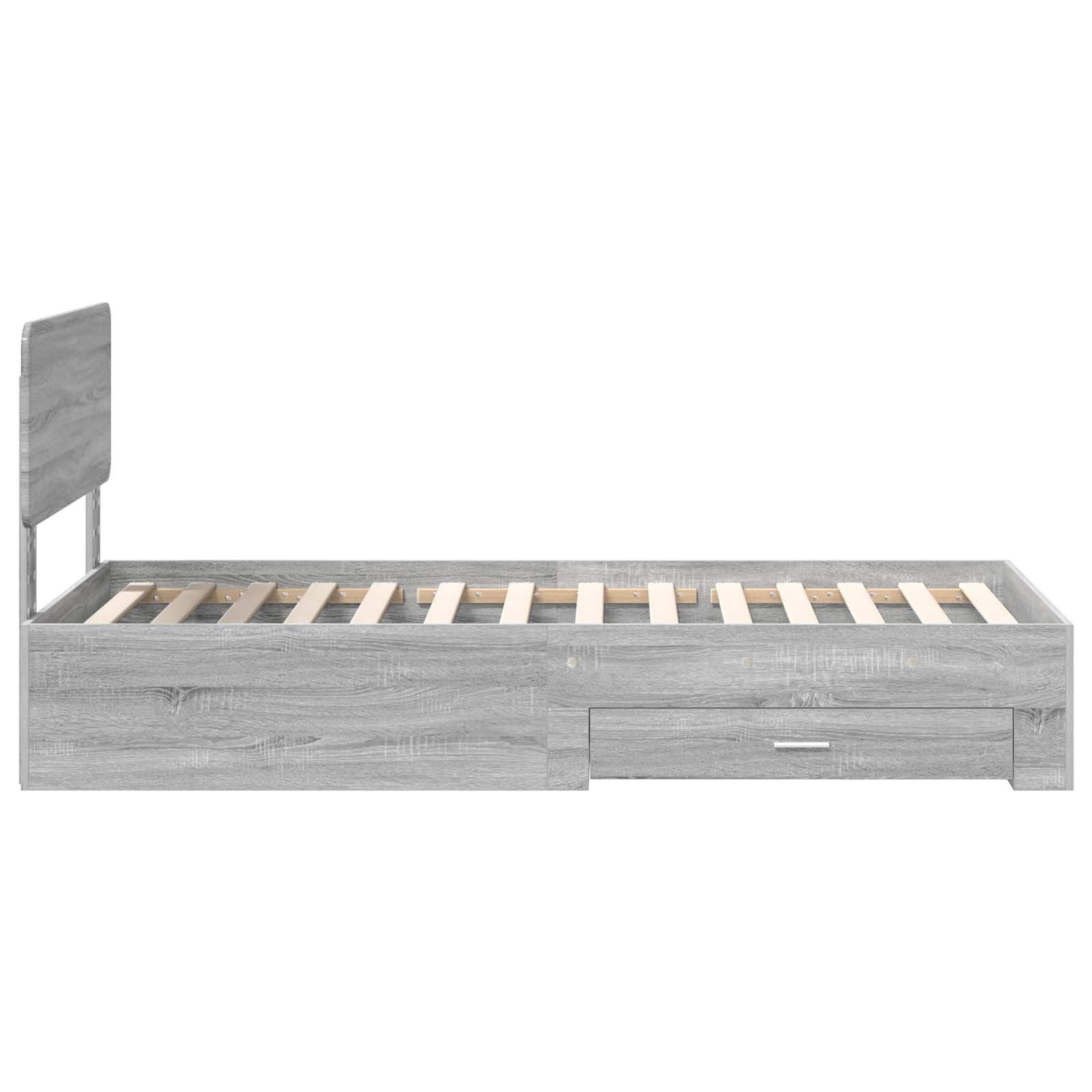 Krevetna konstrukcija Siva Sonoma 75 x 190 cm Konstruirano drvo