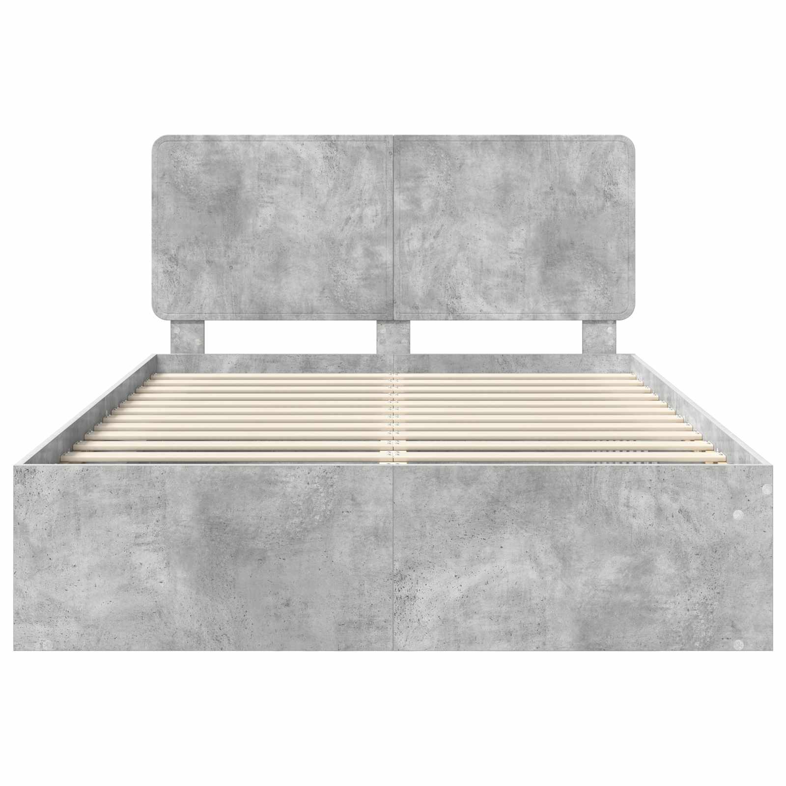 Krevetna konstrukcija Beton 140 x 190 cm Čvrsto borovo drvo