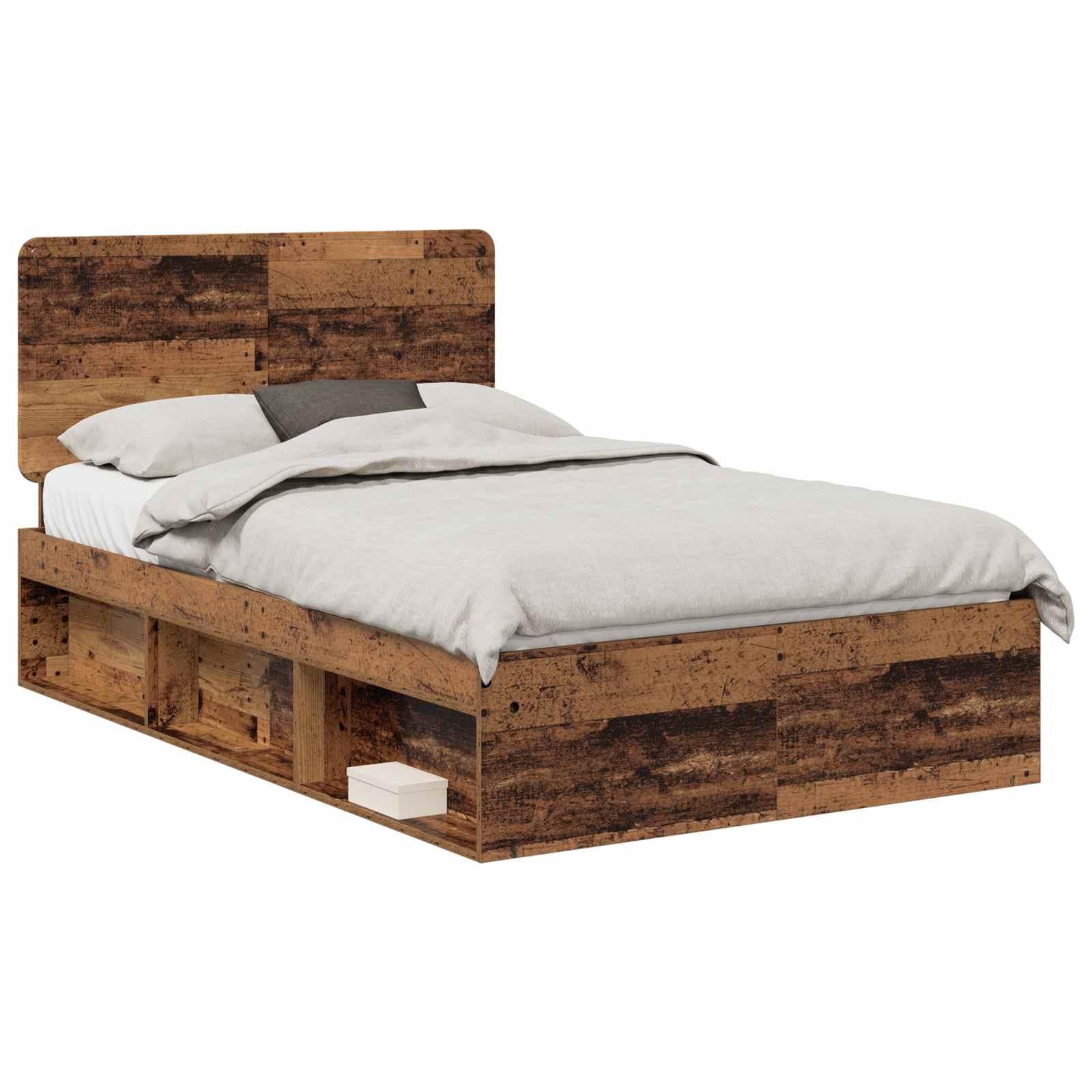 Krevetna konstrukcija s uzglavljem Staro drvo 135 x 190 cm