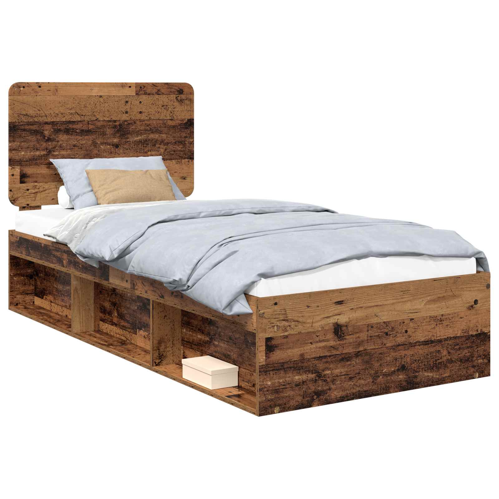 Krevetna konstrukcija Staro drvo 90 x 200 cm Čvrsto borovo drvo