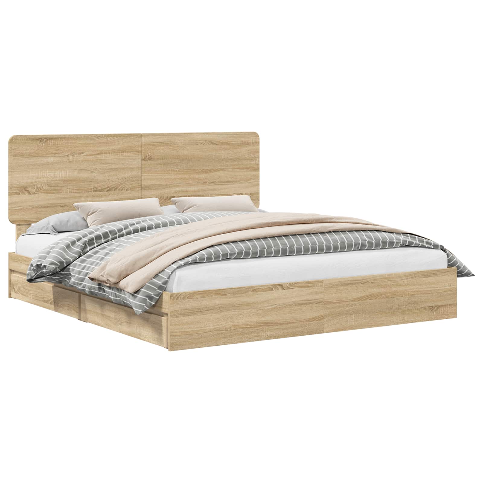 Krevet s od storage Sonoma hrast 180 x 200 cm Konstruirano drvo