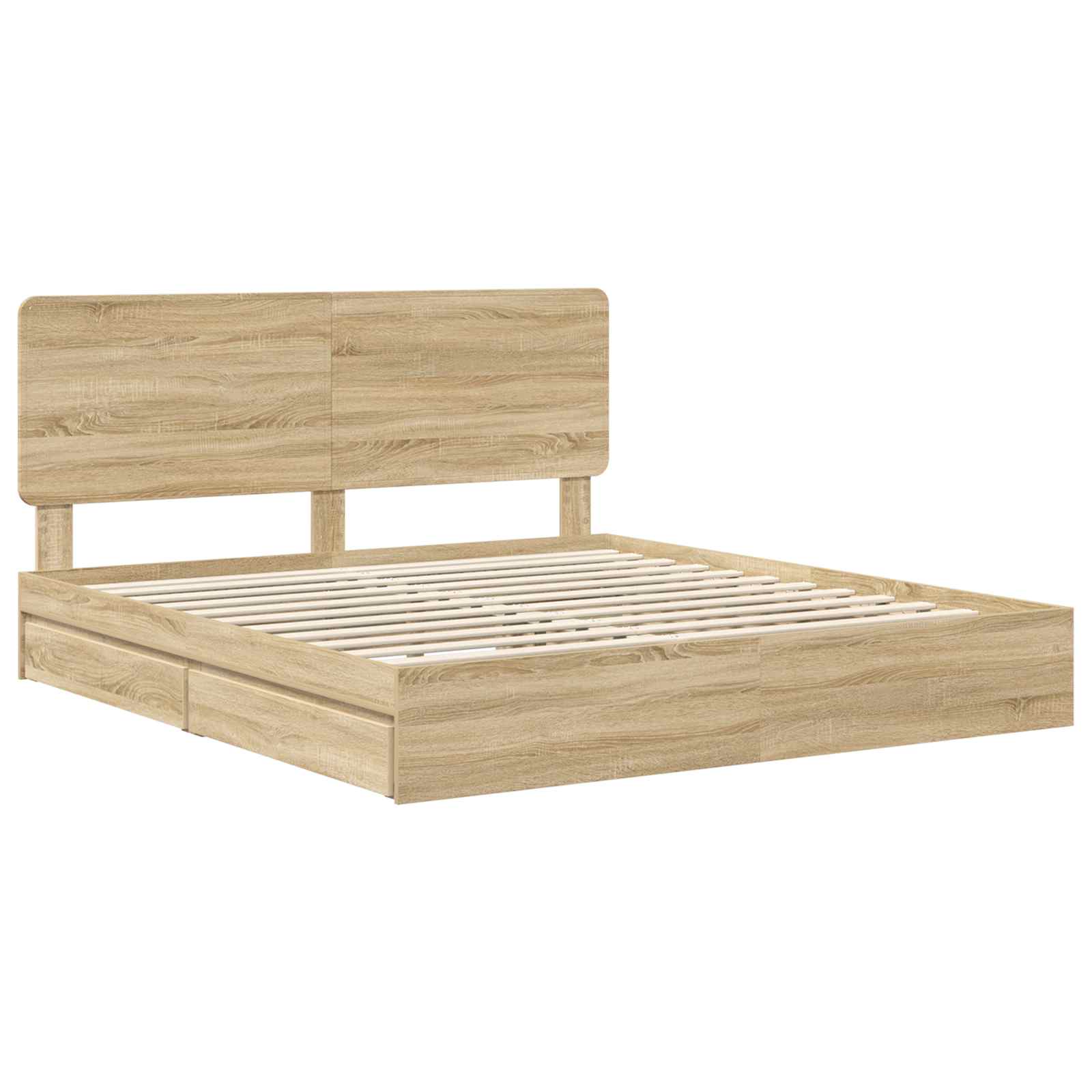 Krevet s od storage Sonoma hrast 180 x 200 cm Konstruirano drvo