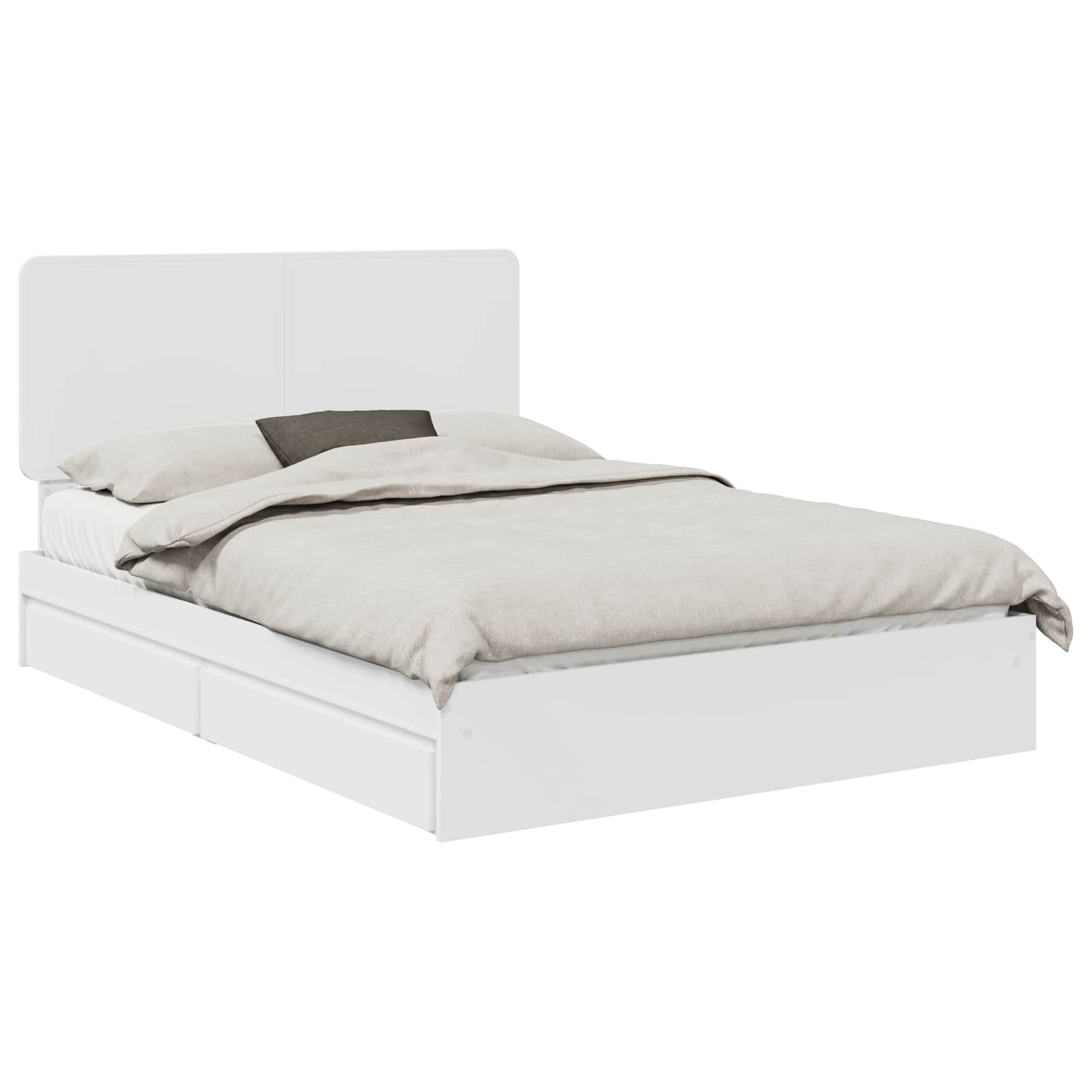 Krevet s od storage Bijelo 160 x 200 cm Konstruirano drvo