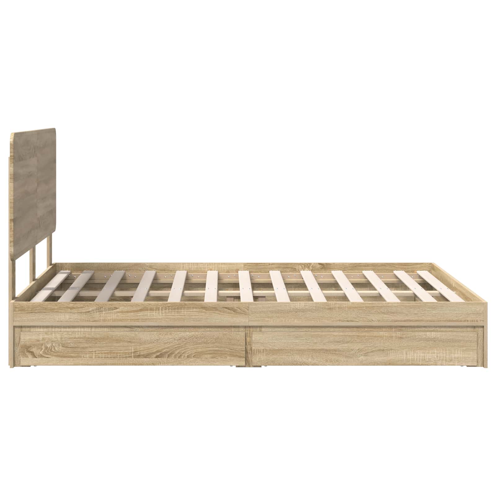 Krevet s od storage Sonoma hrast 160 x 200 cm Konstruirano drvo