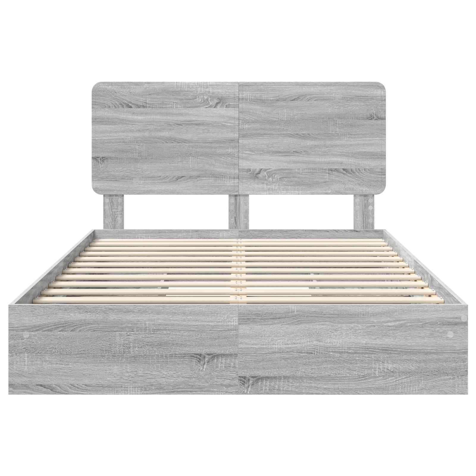 Krevet s od storage Siva Sonoma 150 x 200 cm Konstruirano drvo