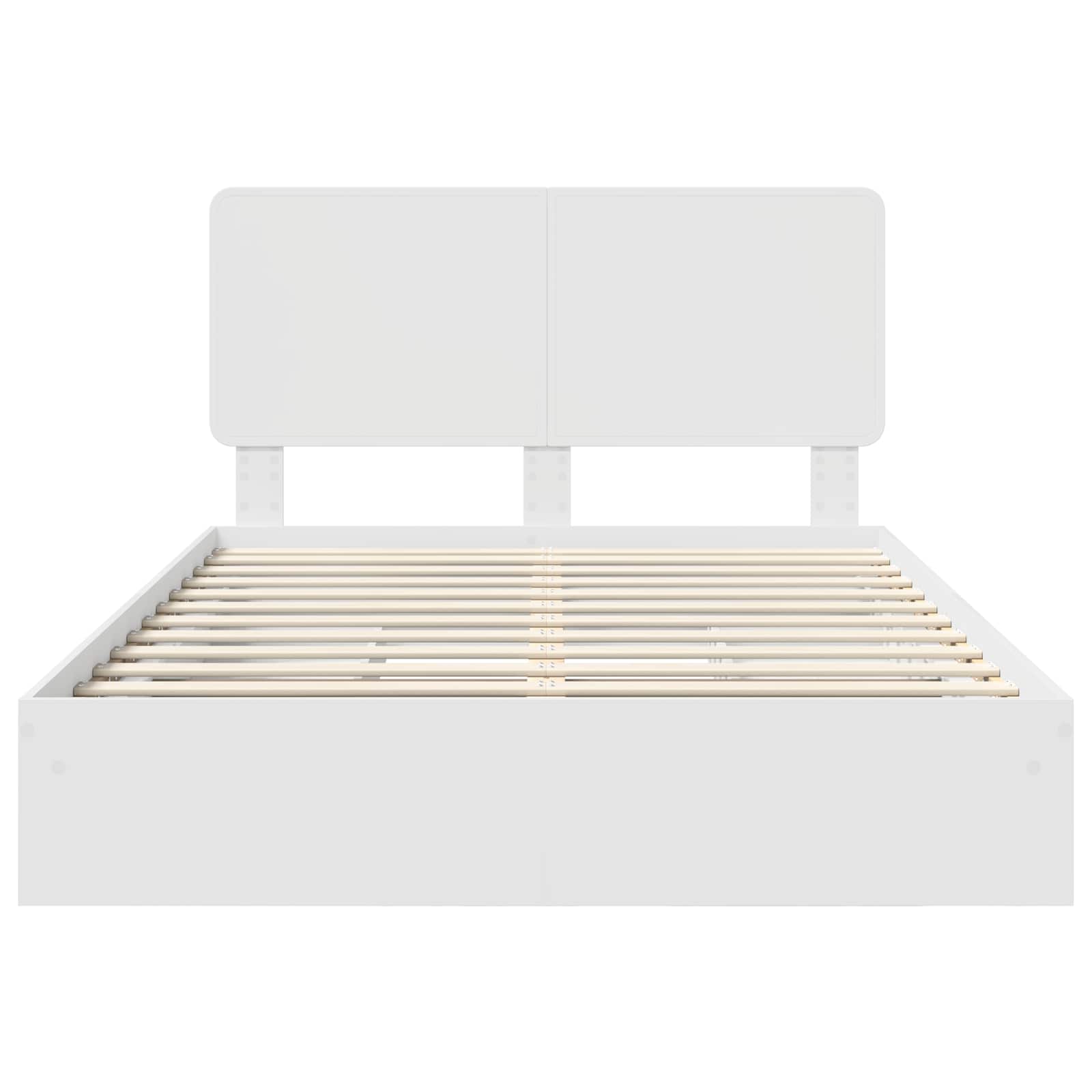 Krevet s od storage Bijelo 140 x 190 cm Konstruirano drvo