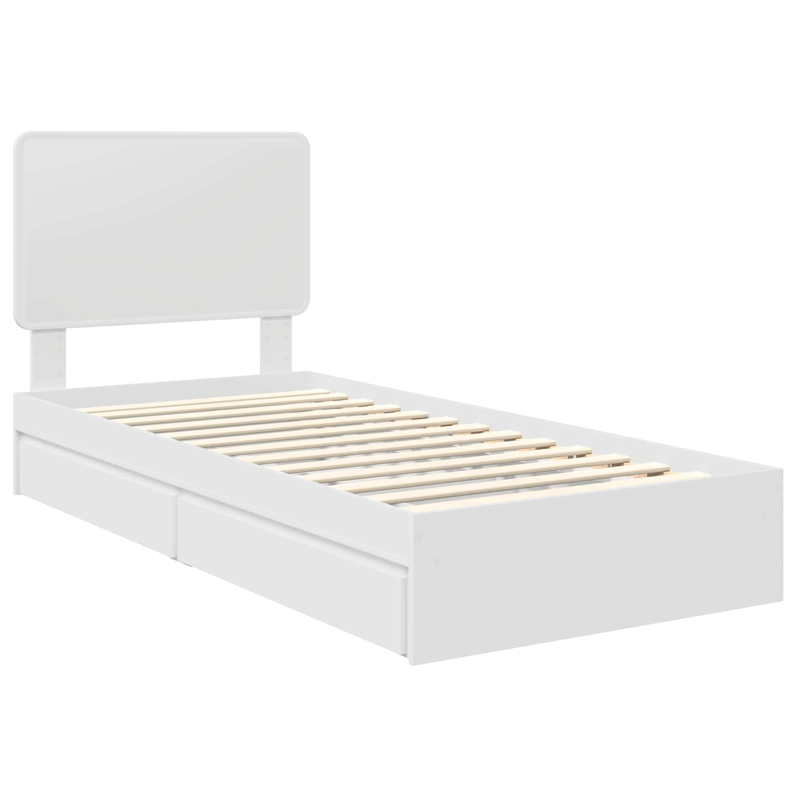 Krevet s od storage Bijelo 90 x 200 cm Konstruirano drvo