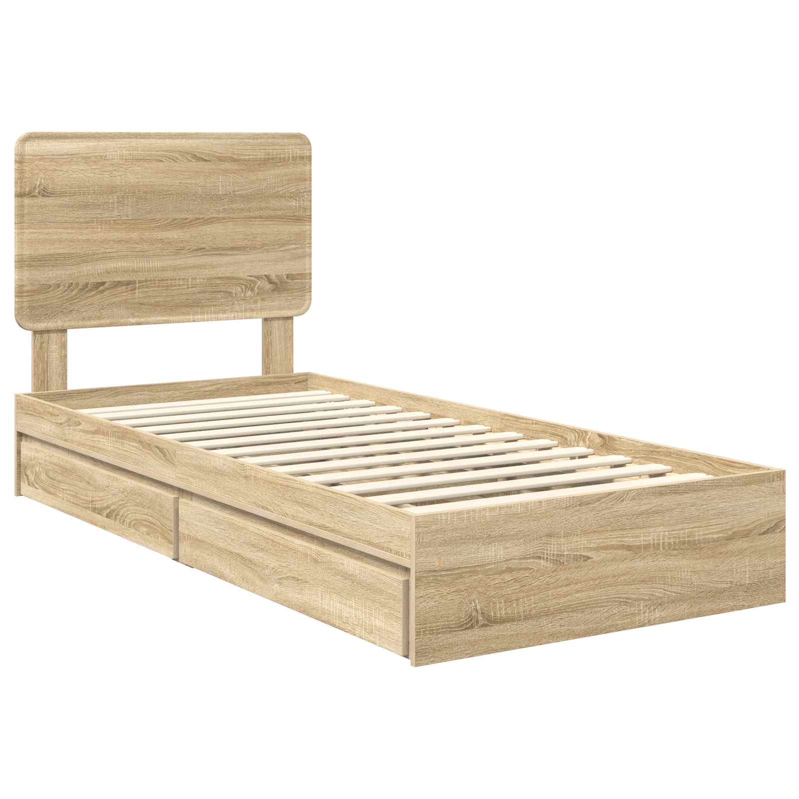 Krevet s od storage Sonoma hrast 90 x 200 cm Konstruirano drvo