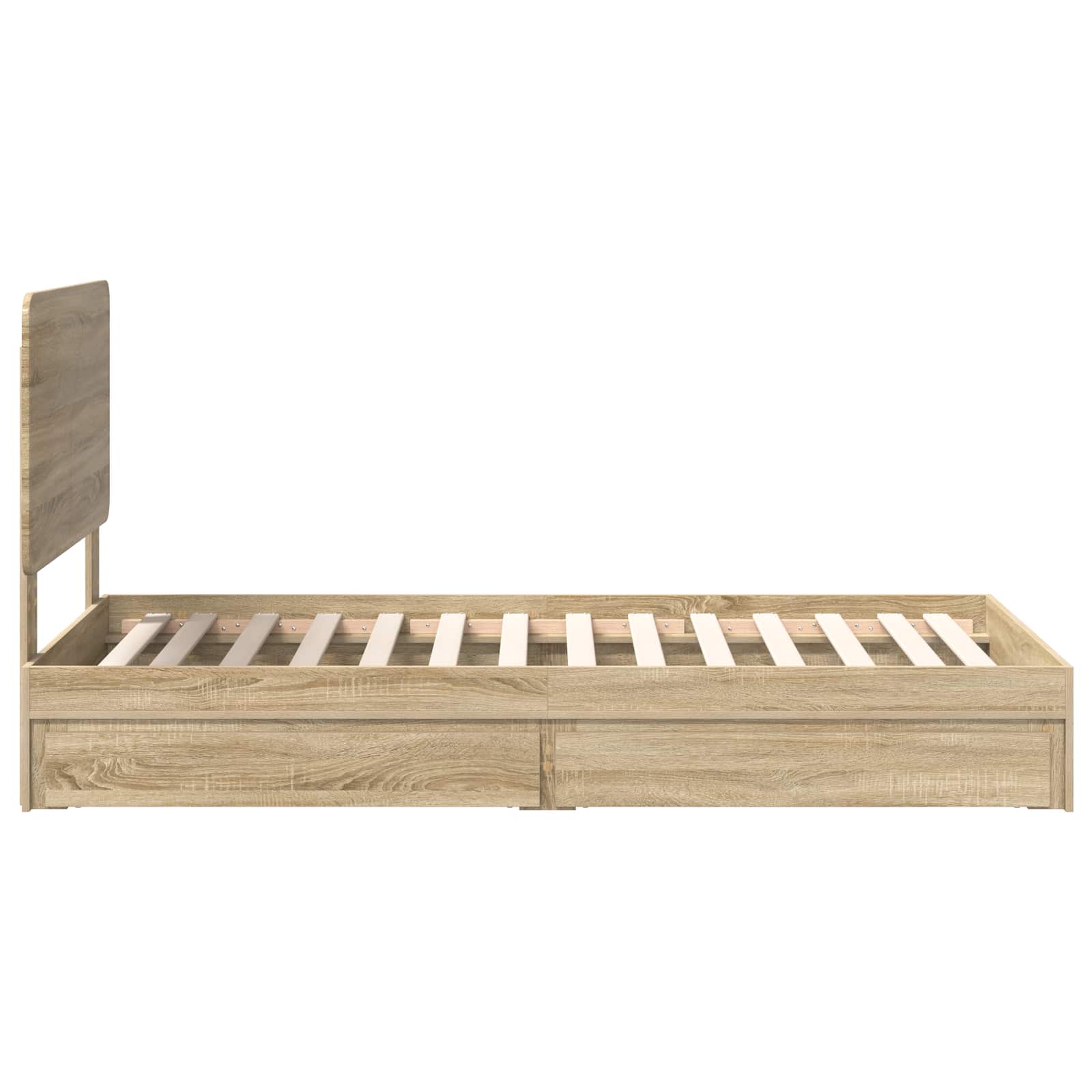 Krevet s od storage Sonoma hrast 90 x 200 cm Konstruirano drvo